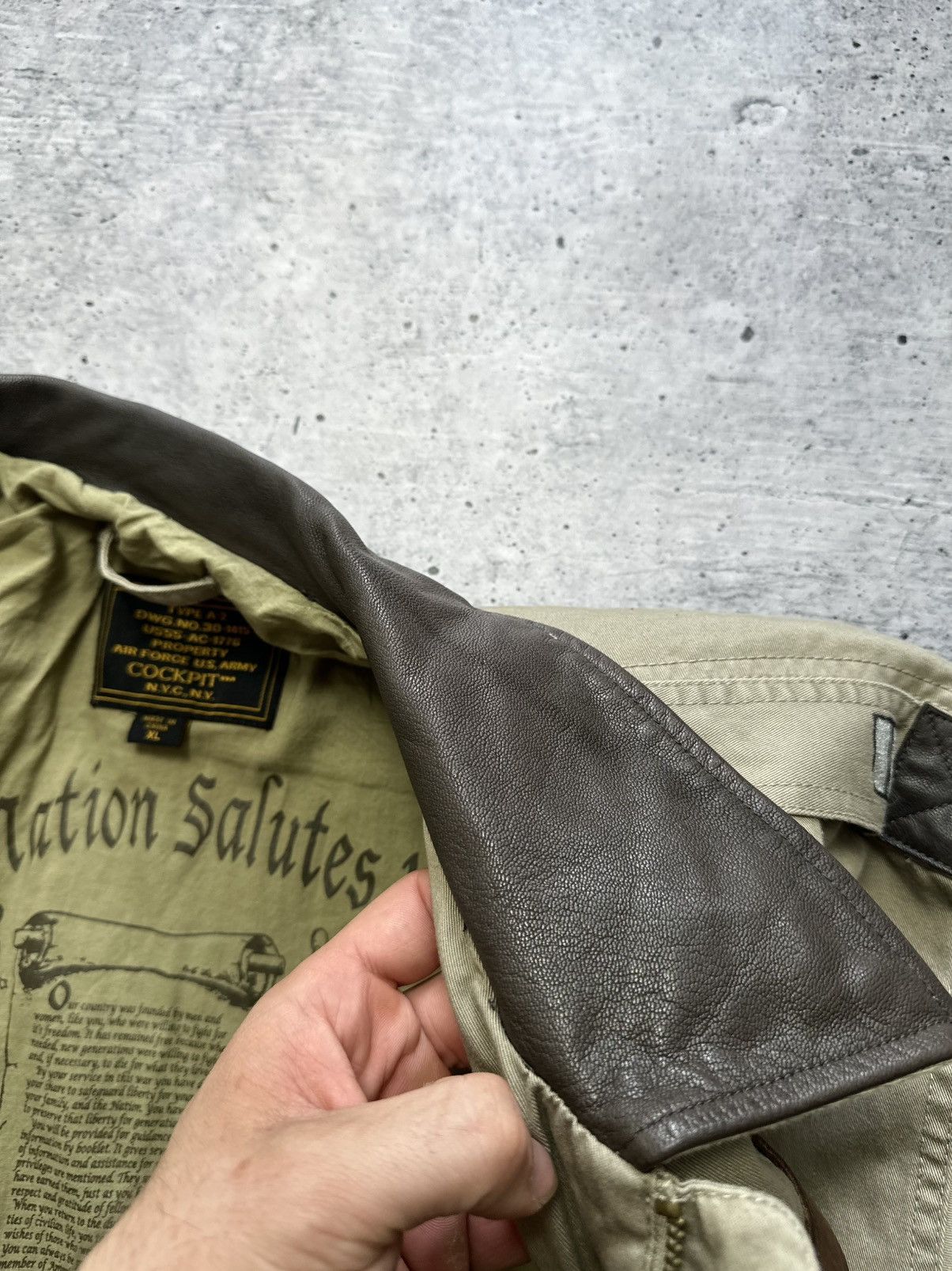 Cockpit USA Cockpit U.S.A. Military A-2 Army Utility Field Jacket Y2K Size US XL / EU 56 / 4 - 7 Thumbnail