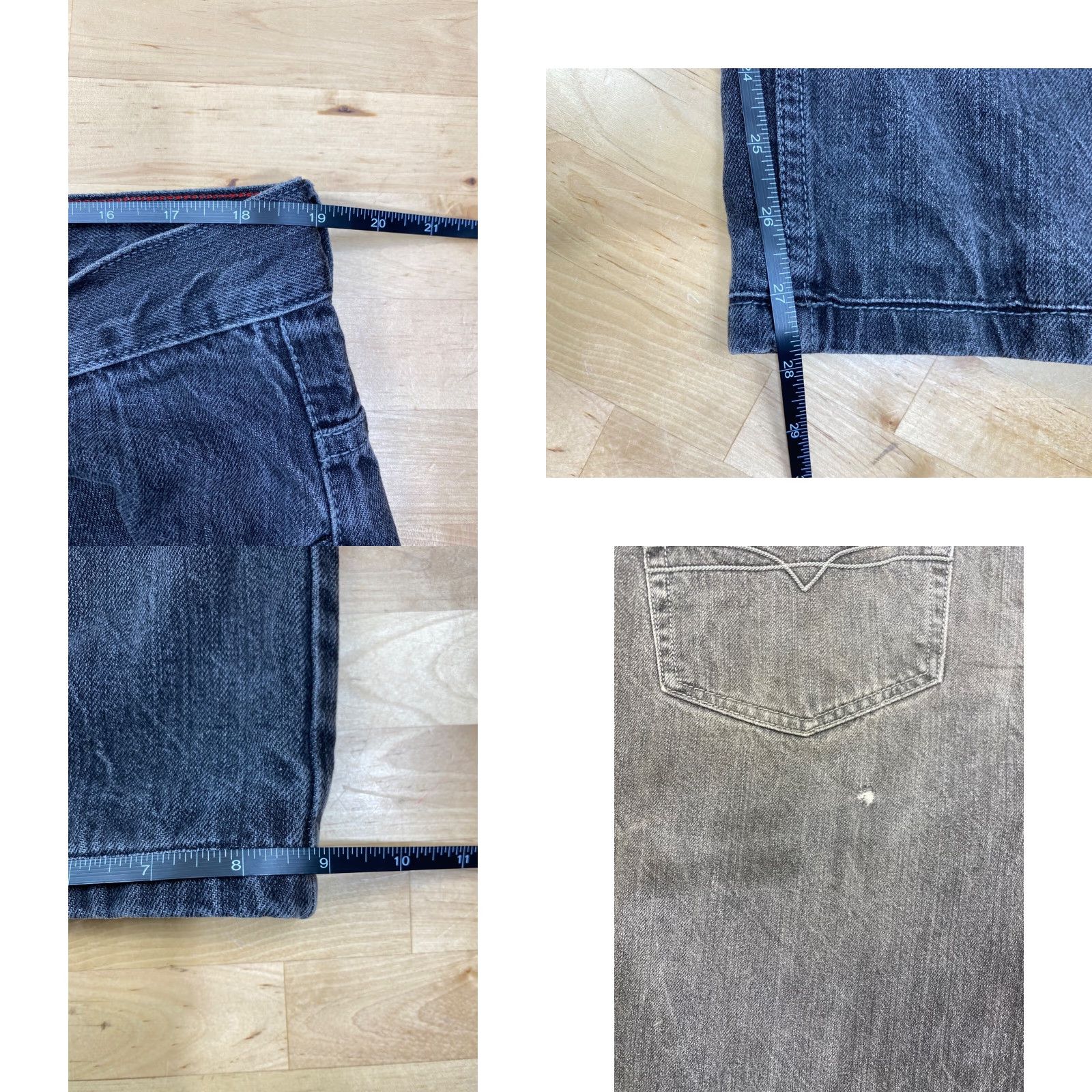 Anchor Blue VINTAGE Anchor Blue Jeans Straight Leg Black Denim 38x28 Men Size US 38 / EU 54 - 8 Thumbnail