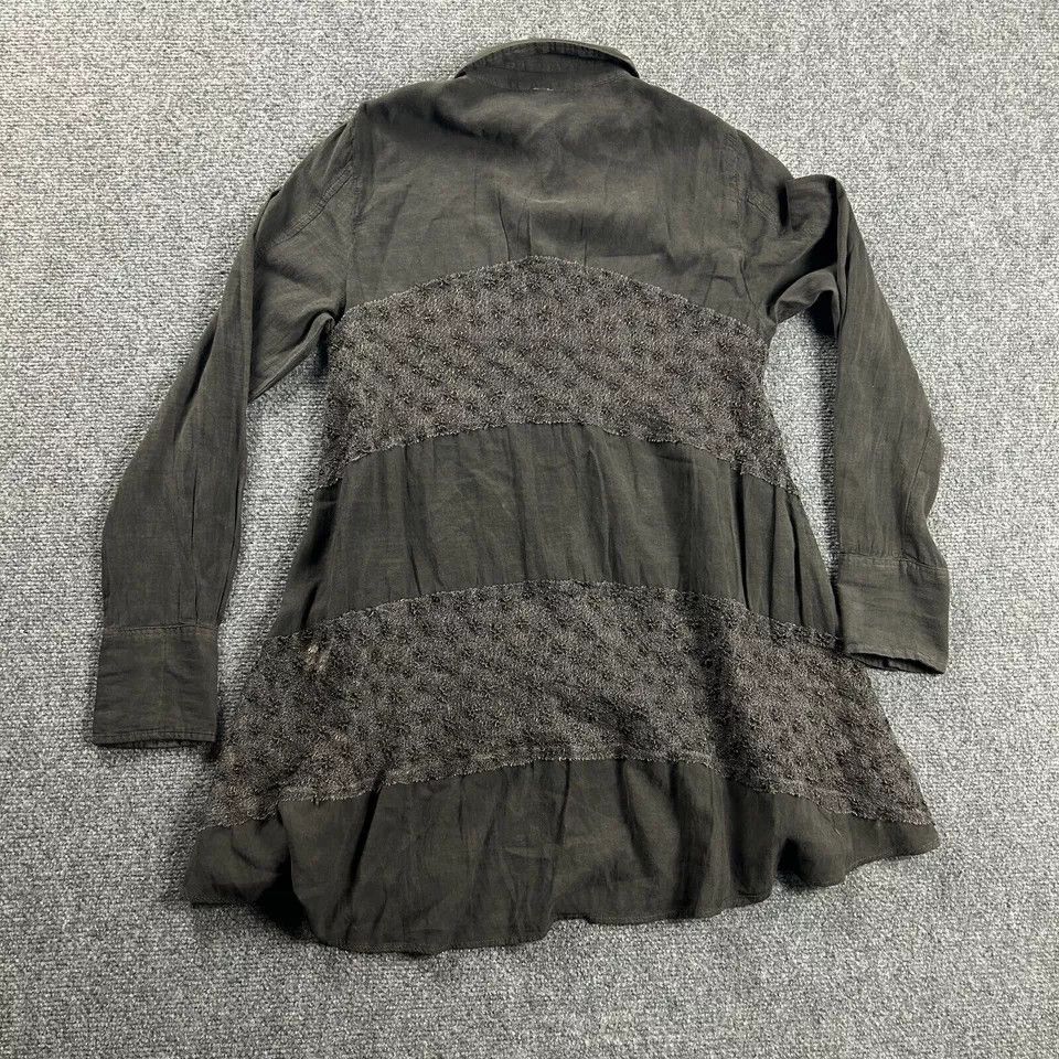 Other We The Free Top Womens XS Gray Button Up Long Sleeve Rayon Size XS / US 0-2 / IT 36-38 - 6 Thumbnail