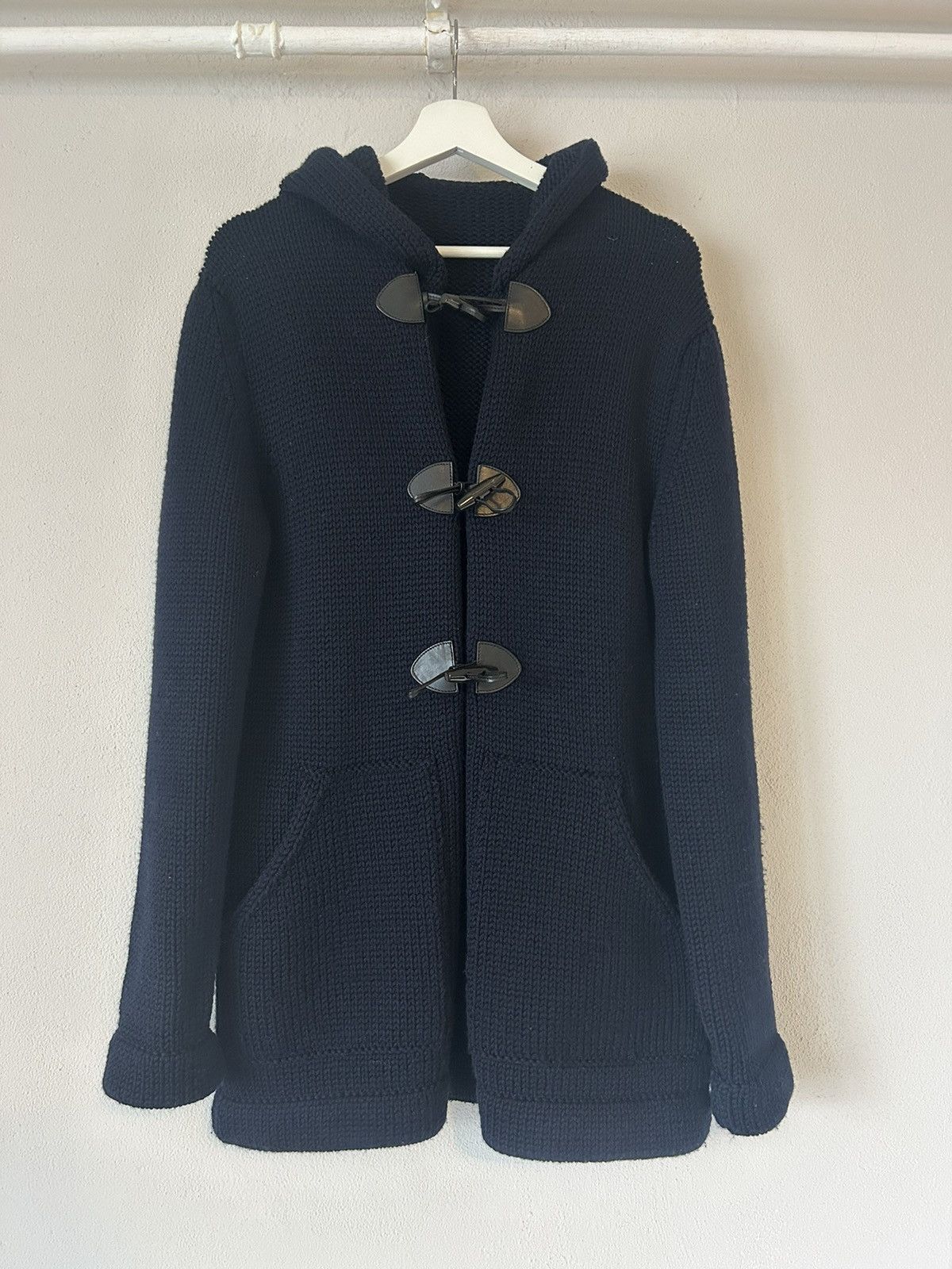 Prada Prada Hooded Toggle Knit Jacket - Size 50 Size US M / EU 48-50 / 2 - 3 Thumbnail