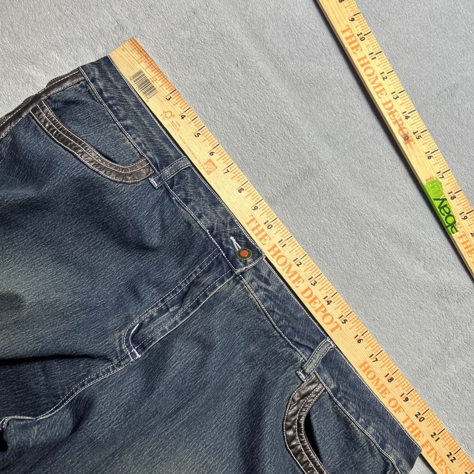 Joe Boxer Beyond Baggy Jeans Womens 21 42x33 Raw Hem Zip Sides Baggie Size US 42 / EU 58 - 10 Thumbnail
