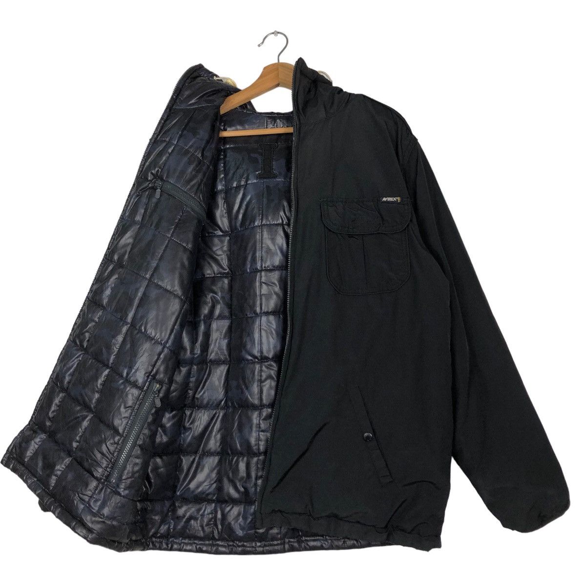 Avirex 🔥Rich Black Reversible Jacket Avirex Varsity Light Puffer Size US XL / EU 56 / 4 - 12 Thumbnail