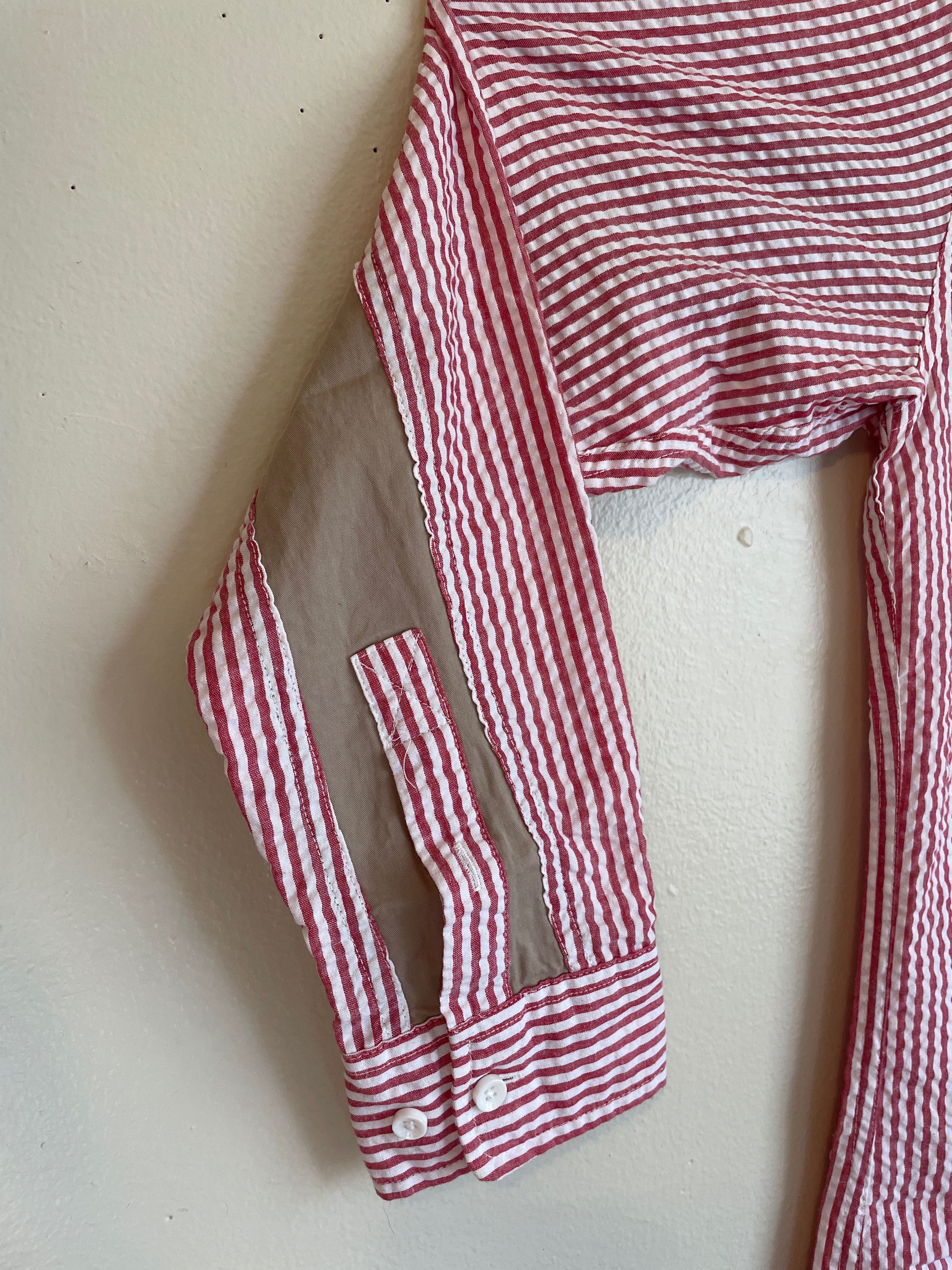 Publish Publish red & white striped long sleeve button up shirt Size US L / EU 52-54 / 3 - 5 Thumbnail