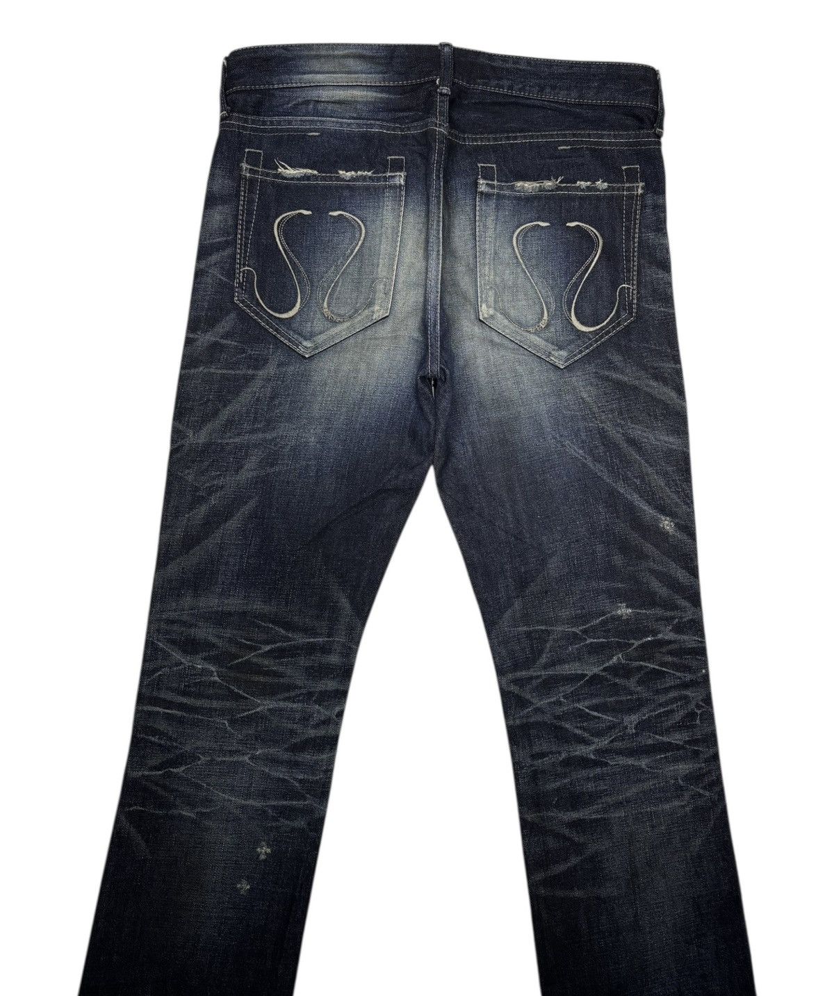 CIVARIZE × Japanese Brand × Undercover CIVARIZE CLAWMARK SLIM FLARE JEANS DISTRESSED DENIM Size US 31 - 6 Thumbnail