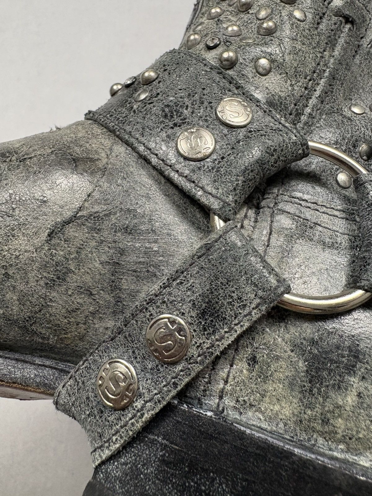 Sendra Sendra 9978 Studded Harness Boots Vintage Distressed Western Size US 10 / IT 40 - 11 Thumbnail