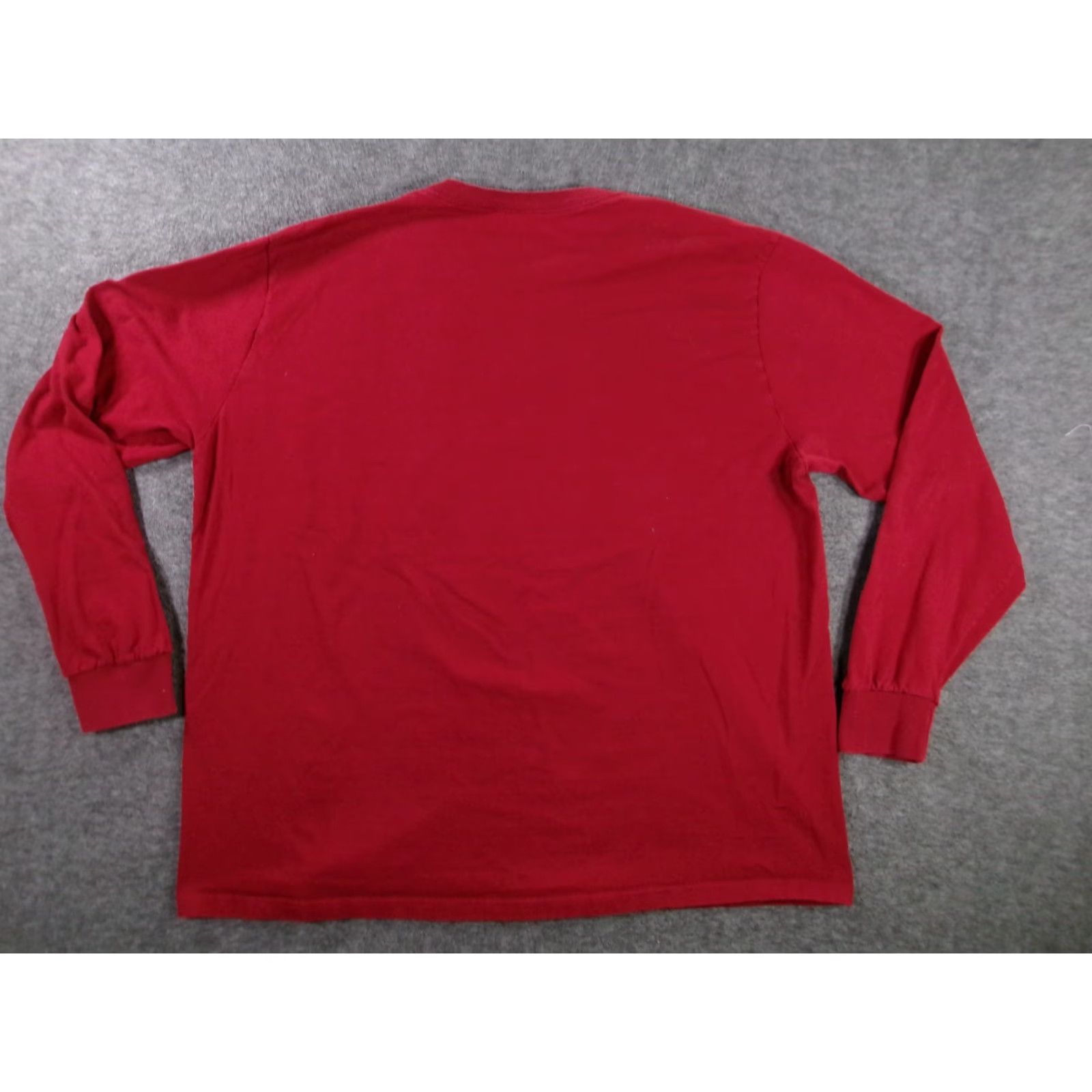 Jerzees JERZEES T-Shirt Men 2XL Red Long Sleeve Heavyweight Crew Neck Cotton Basic Everyday Shirt Mens 90s Classic Outdoors Size US XXL / EU 58 / 5 - 7 Thumbnail