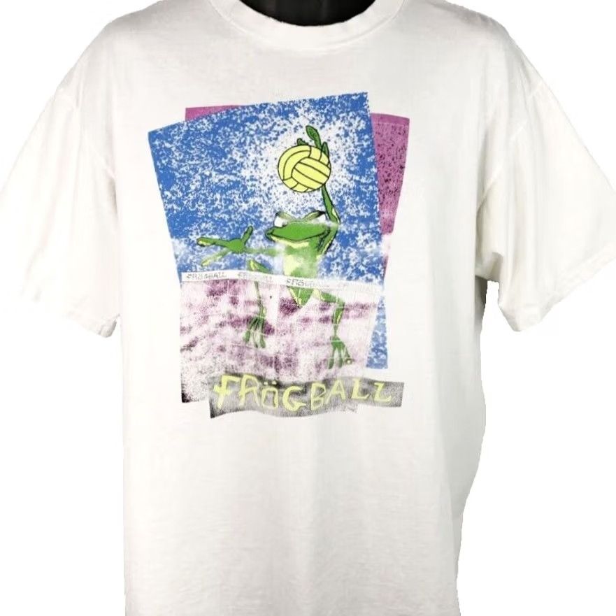 Vintage VINTAGE Frog Ball Volleyball T Shirt Mens Size XL 90s Team Sports Made In USA Size US XL / EU 56 / 4 - 2 Thumbnail