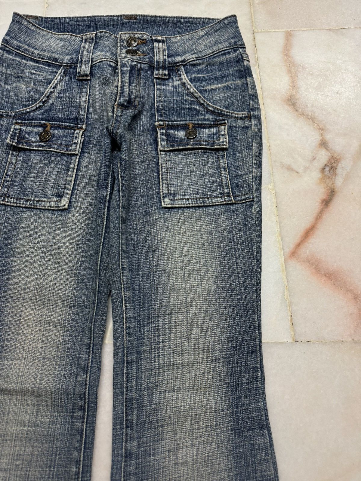 20471120 💥BELL BOTTOM💥VINTAGE JAPANESE BUSHPANTS MUDWASH FLARED JEAN Size US 26 / EU 42 - 5 Thumbnail