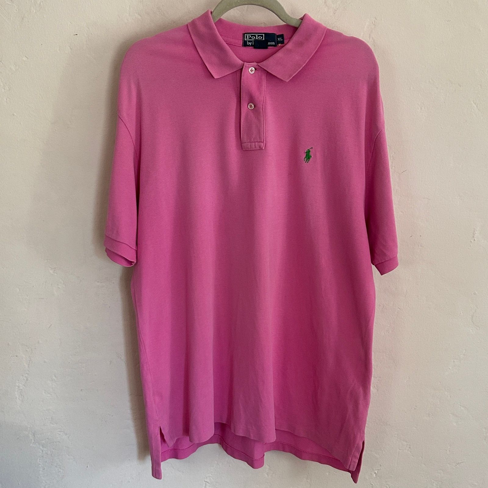 Polo Ralph Lauren Vintage Polo Ralph Lauren Pink Pique Polo Shirt XL 90s Size US XL / EU 56 / 4 - 1 Thumbnail