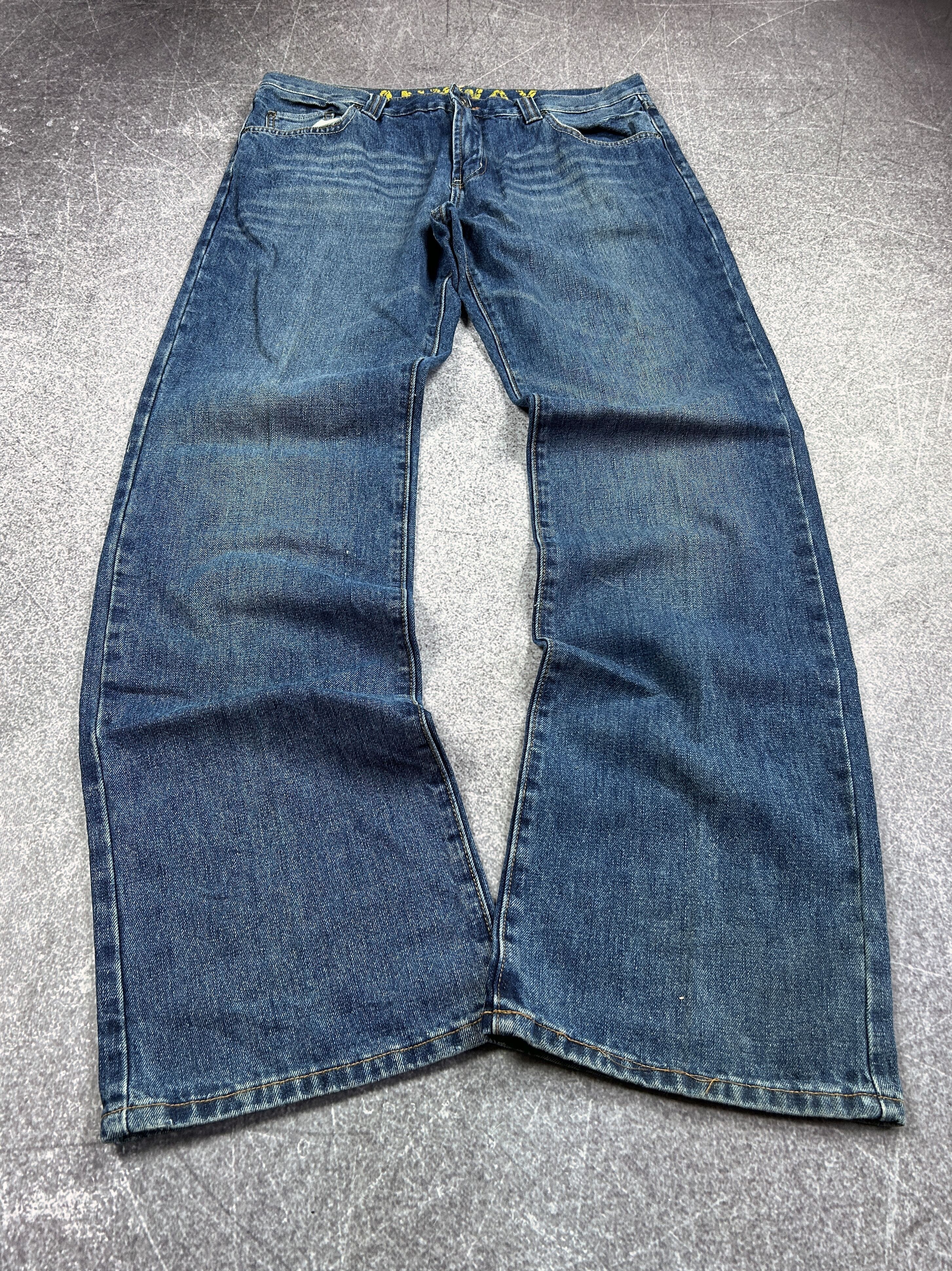 Designer VTG Rick Owens Junya Watanabe Style Stone Washed Jeans Size US 32 / EU 48 - 1 Thumbnail
