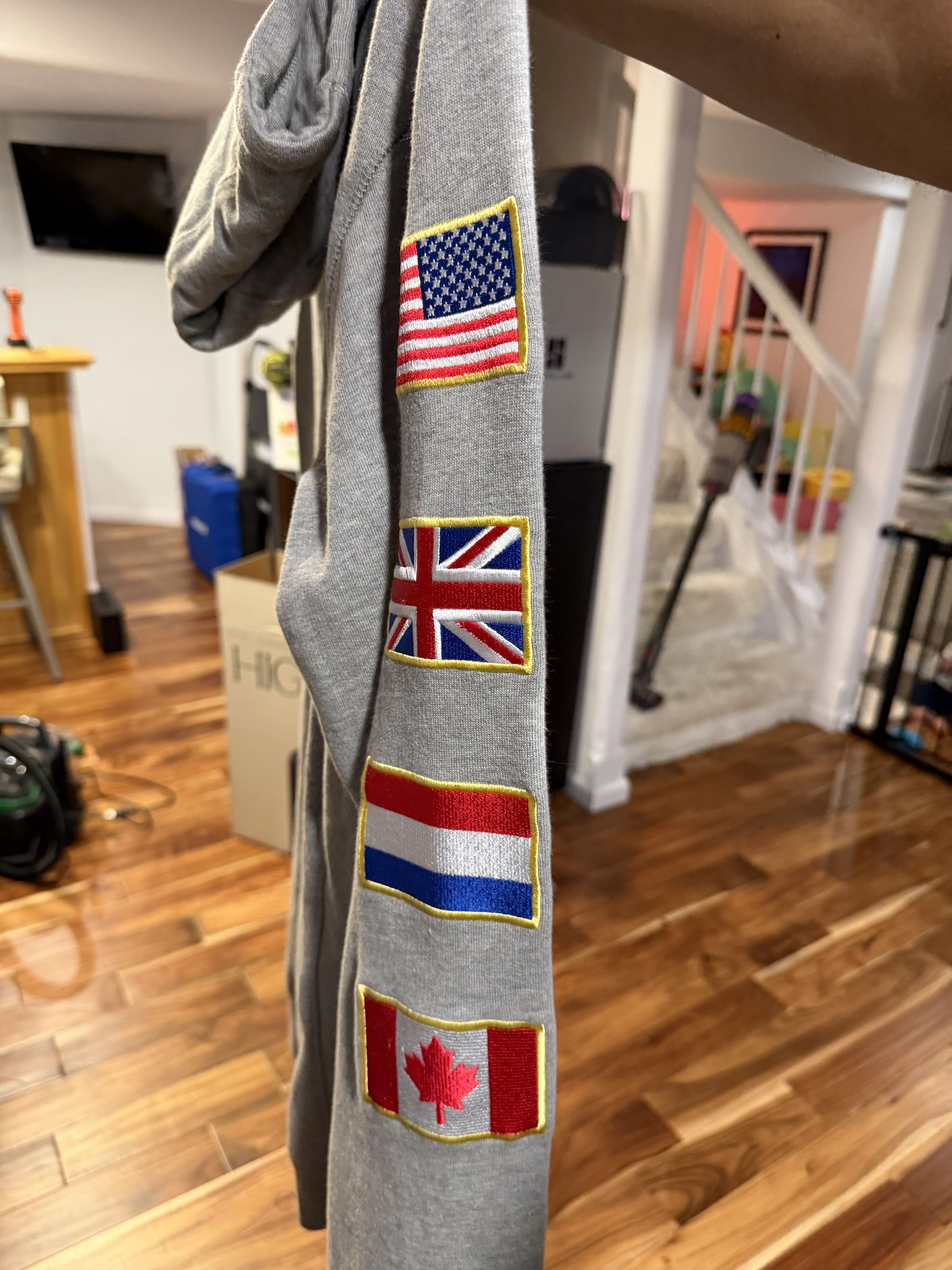 Hypland Hypland Worldwide Flag Hoodie – Grey – Size XL Size US XL / EU 56 / 4 - 4 Thumbnail