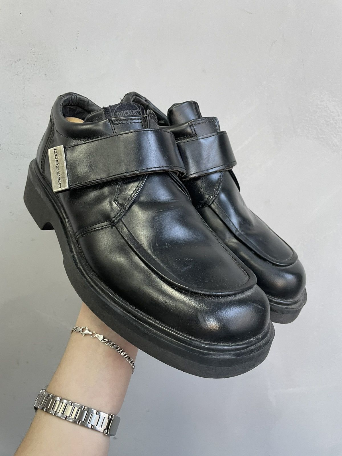 New Rock New rock style platform boots y2k Black Leather formal shoes Size US 9 / EU 42 - 1 Thumbnail