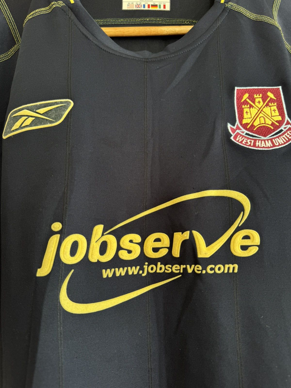 Reebok × Vintage Vintage West Ham United 2003-2004 Away Soccer Jersey Kit Size US XL / EU 56 / 4 - 6 Thumbnail