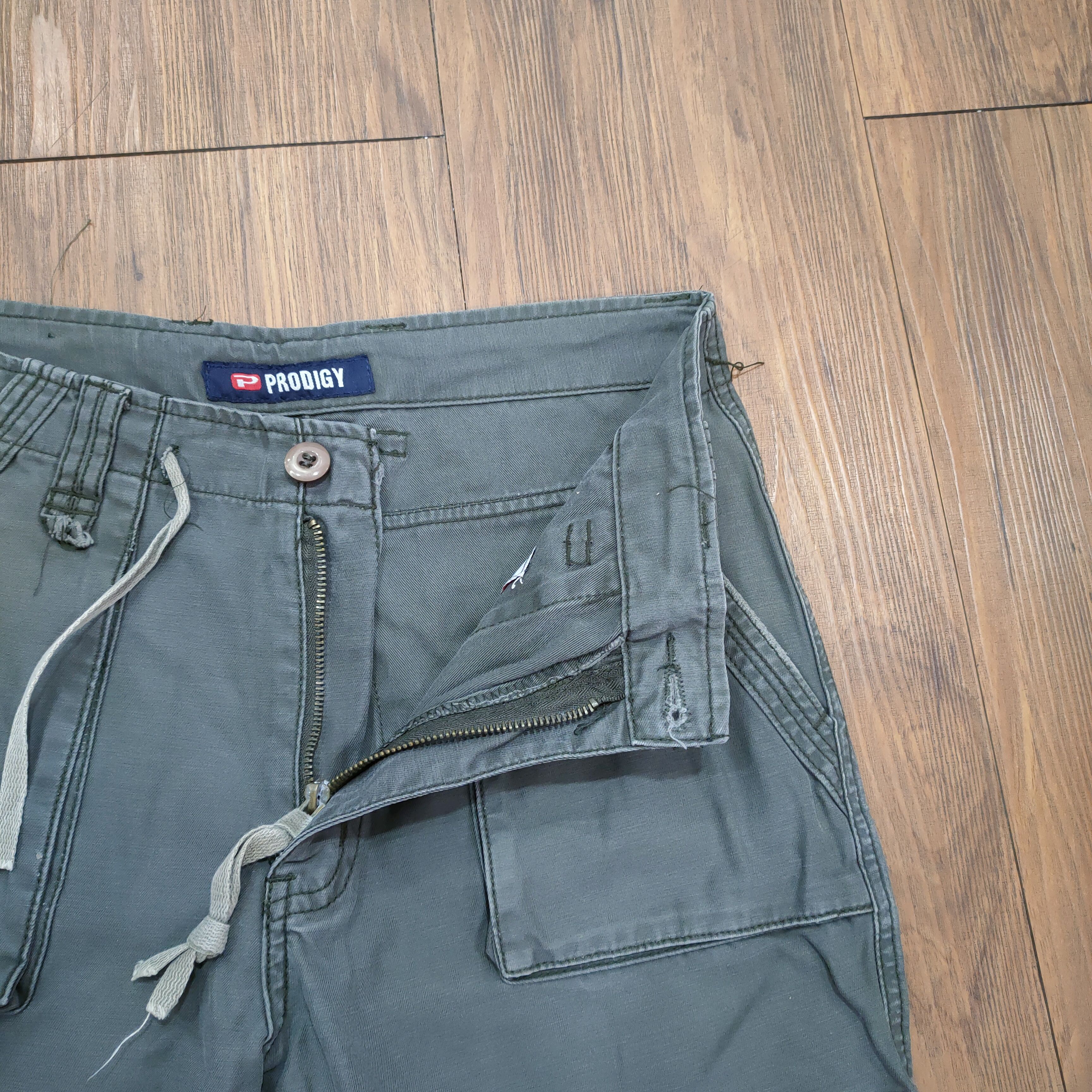 Japanese Brand PRODIGY BONDAGE FLARE CARGO PANTS Size US 30 / EU 46 - 5 Thumbnail