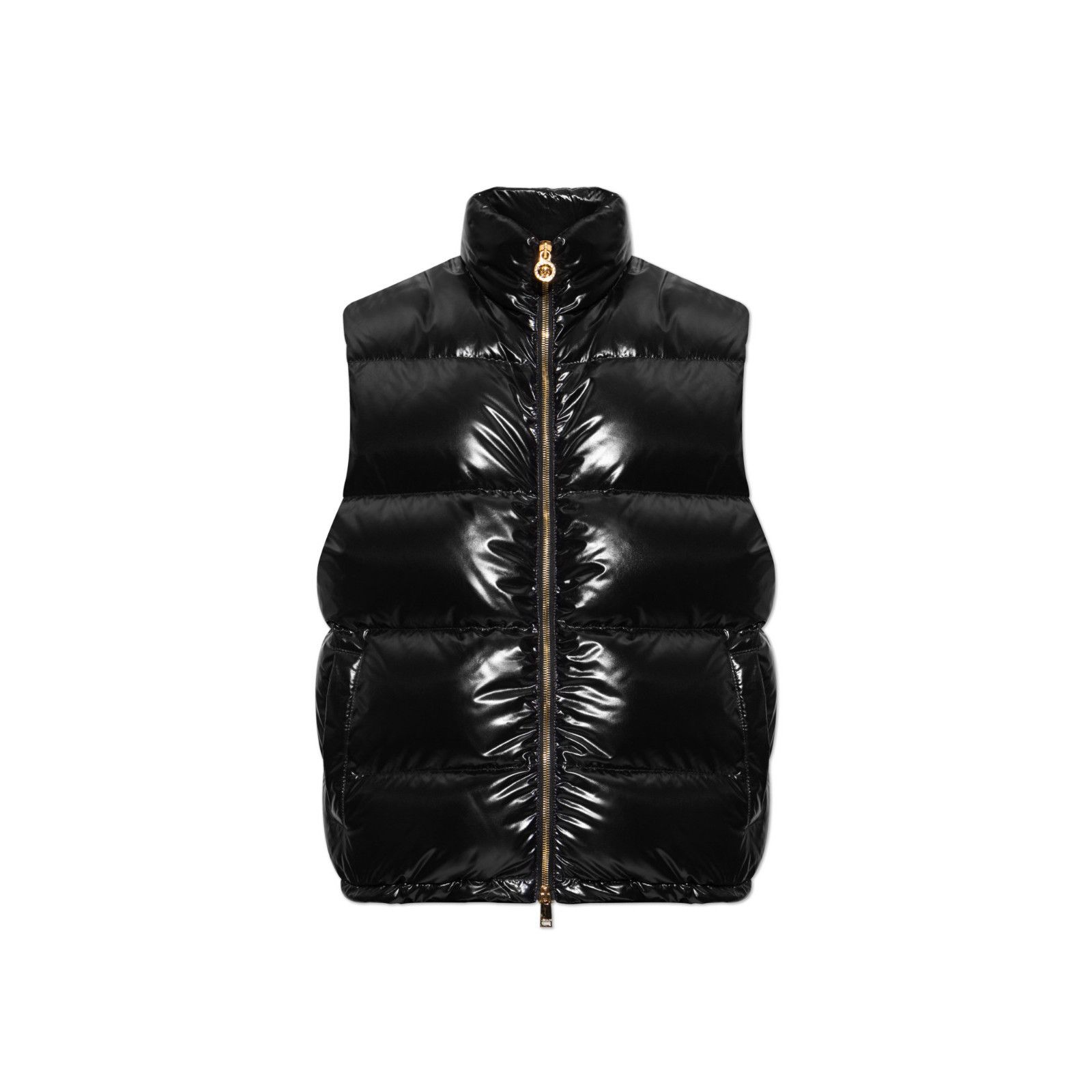 Versace VERSACE Black Quilted Stand-Up Collar Vest New & Authentic ( Size US L / EU 52-54 / 3 - 1 Preview