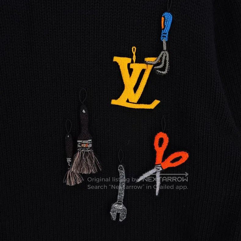 Louis Vuitton Louis Vuitton Black Tool Pendant Sweater Size US XXL / EU 58 / 5 - 4 Thumbnail