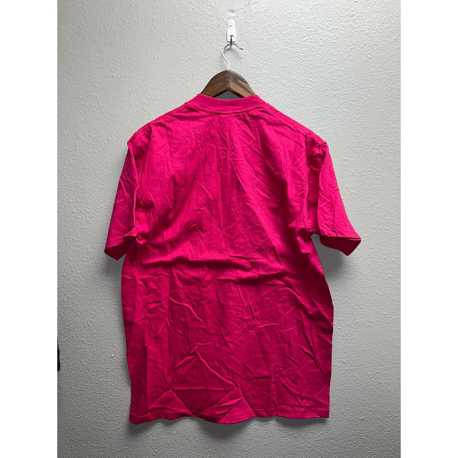 Jerzees 90s Vintage Jerzees Bright Pink Blank Short Sleeve Shirt L Size US L / EU 52-54 / 3 - 7 Thumbnail