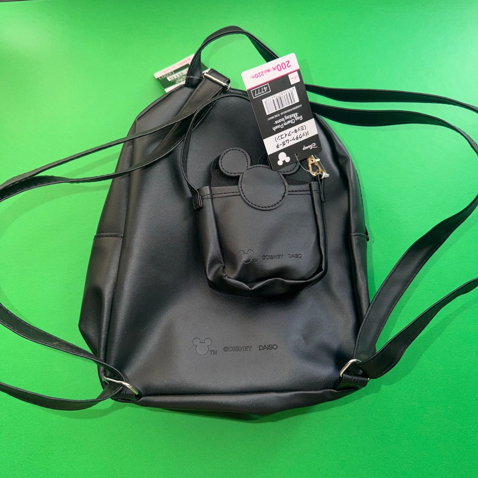 Disney Japan Disney Mickey Mouse Vegan Leather Backpack Purse Black Size ONE SIZE - 4 Thumbnail
