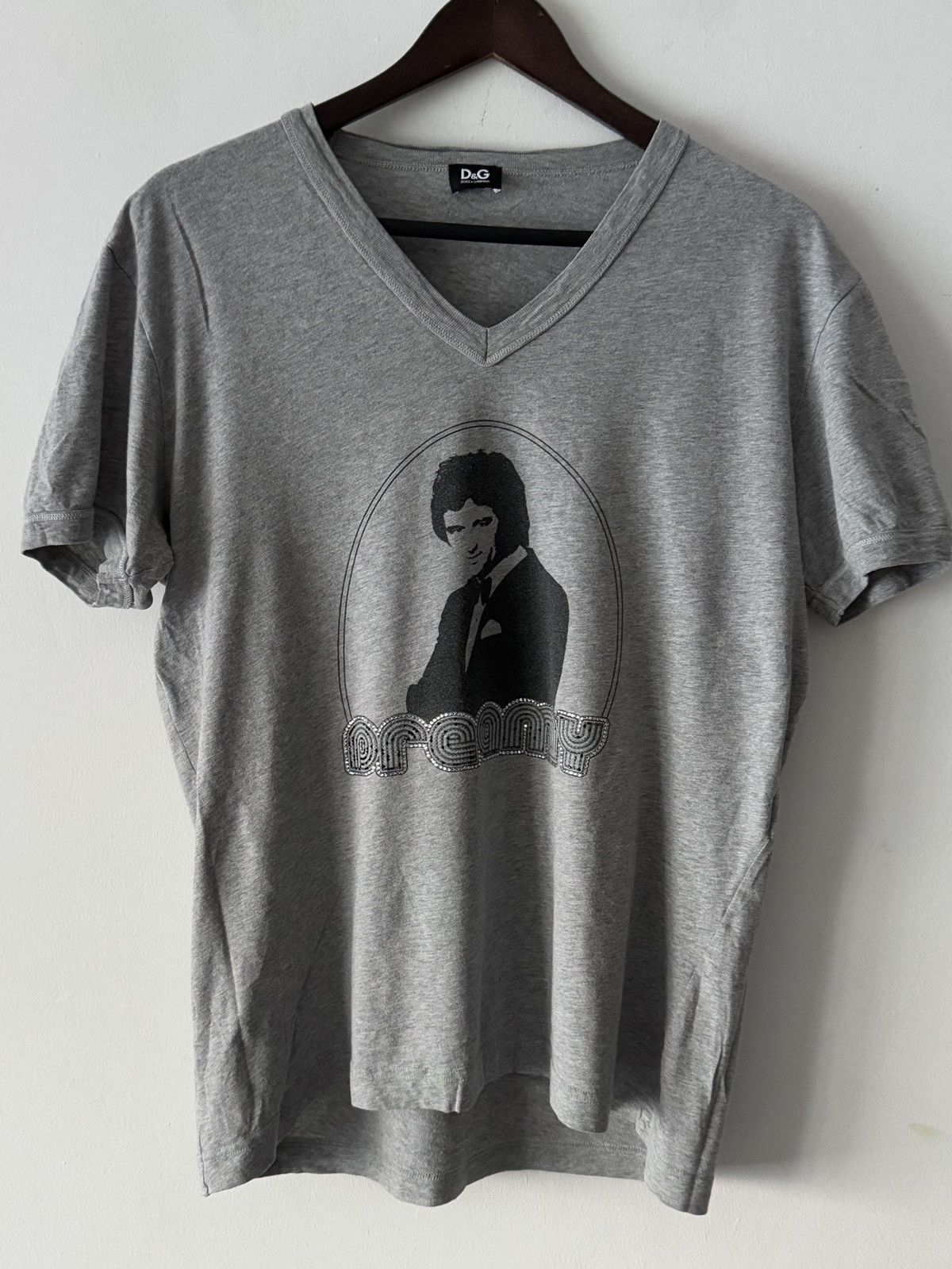 Dolce & Gabbana 🔥🔥 Dolce & Gabbana Grey Cotton T-Shirt Size US L / EU 52-54 / 3 - 1 Thumbnail