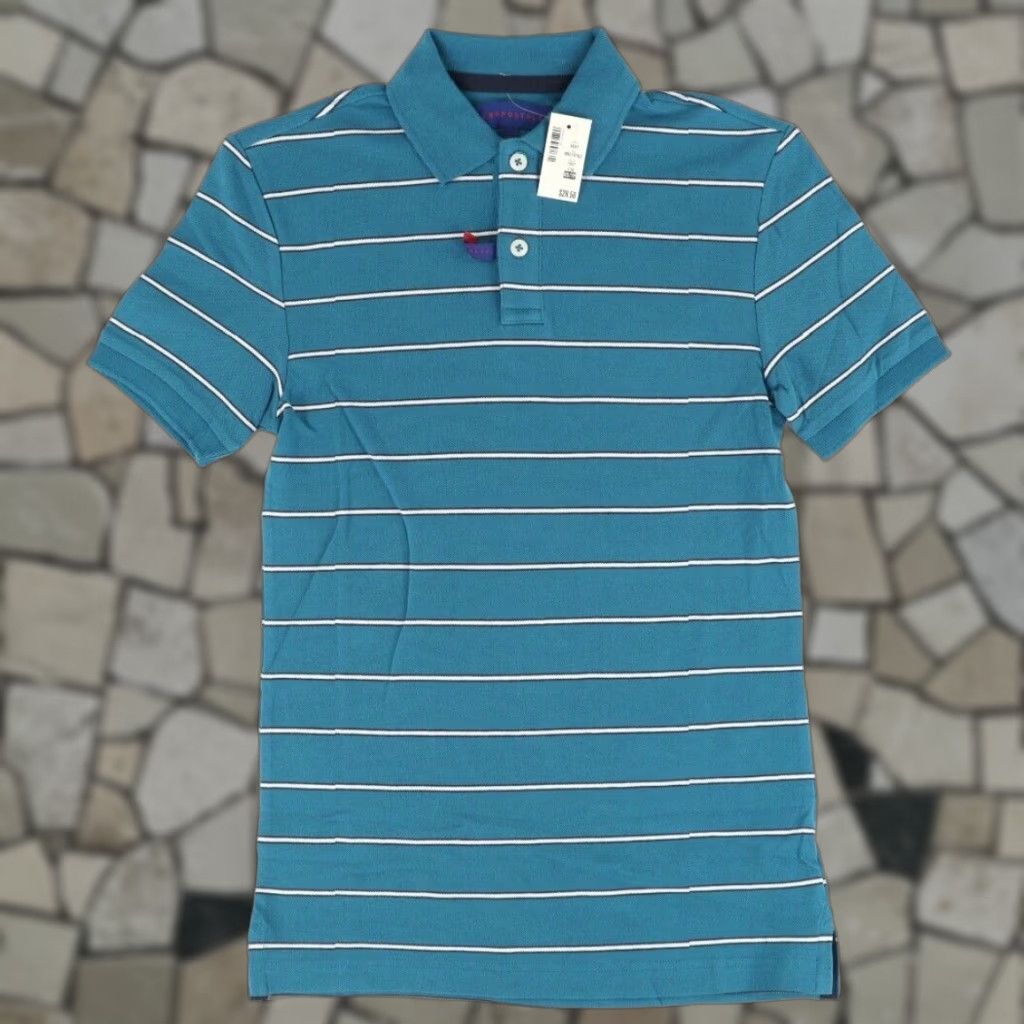 Aeropostale AeroPostale Polo Shirt Striped Green Men XS Shirt Size US XS / EU 42 / 0 - 1 Thumbnail
