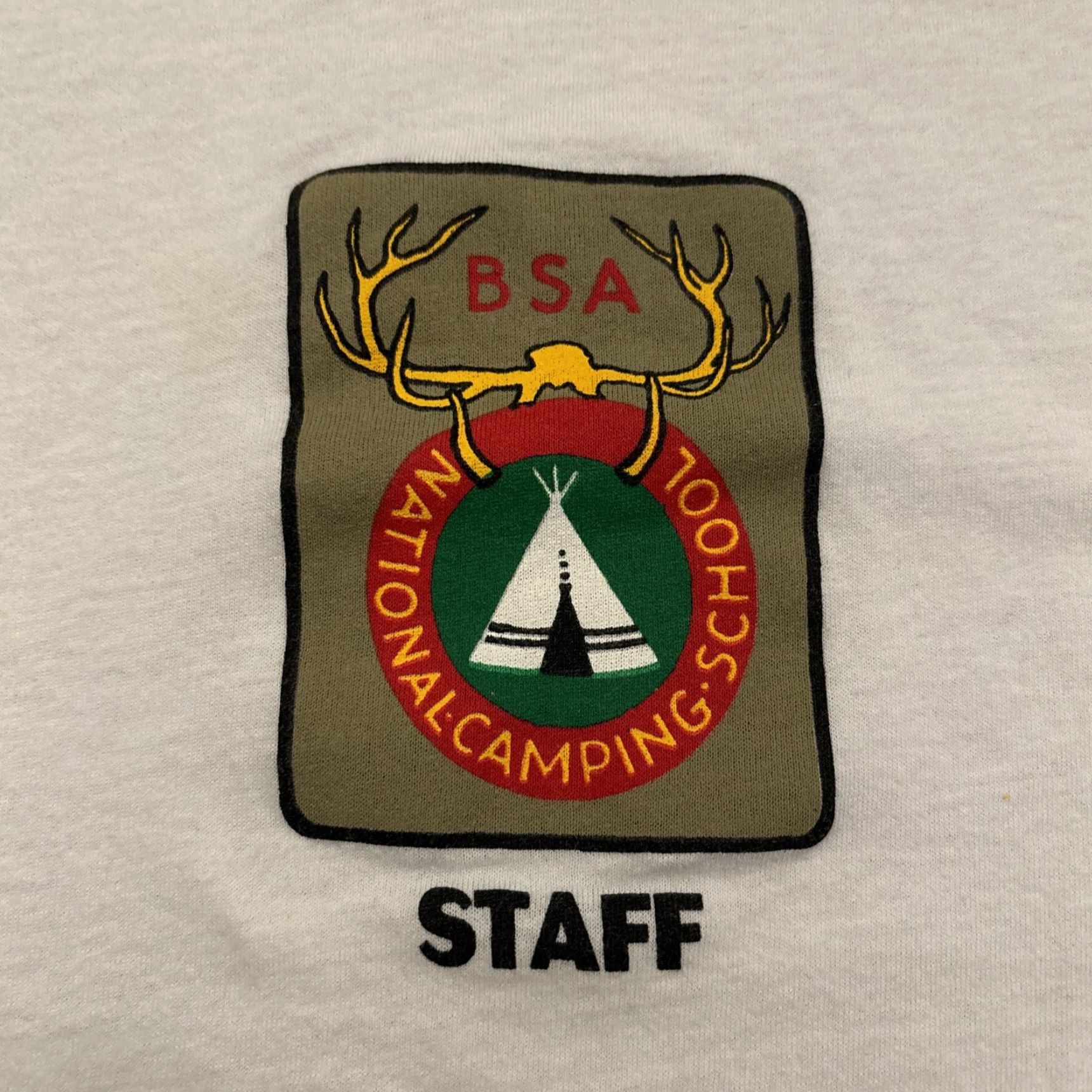 Vintage VINTAGE Boy Scouts National Camping School Staff T Shirt XL White Single Stitch Mens Size US XL / EU 56 / 4 - 2 Thumbnail