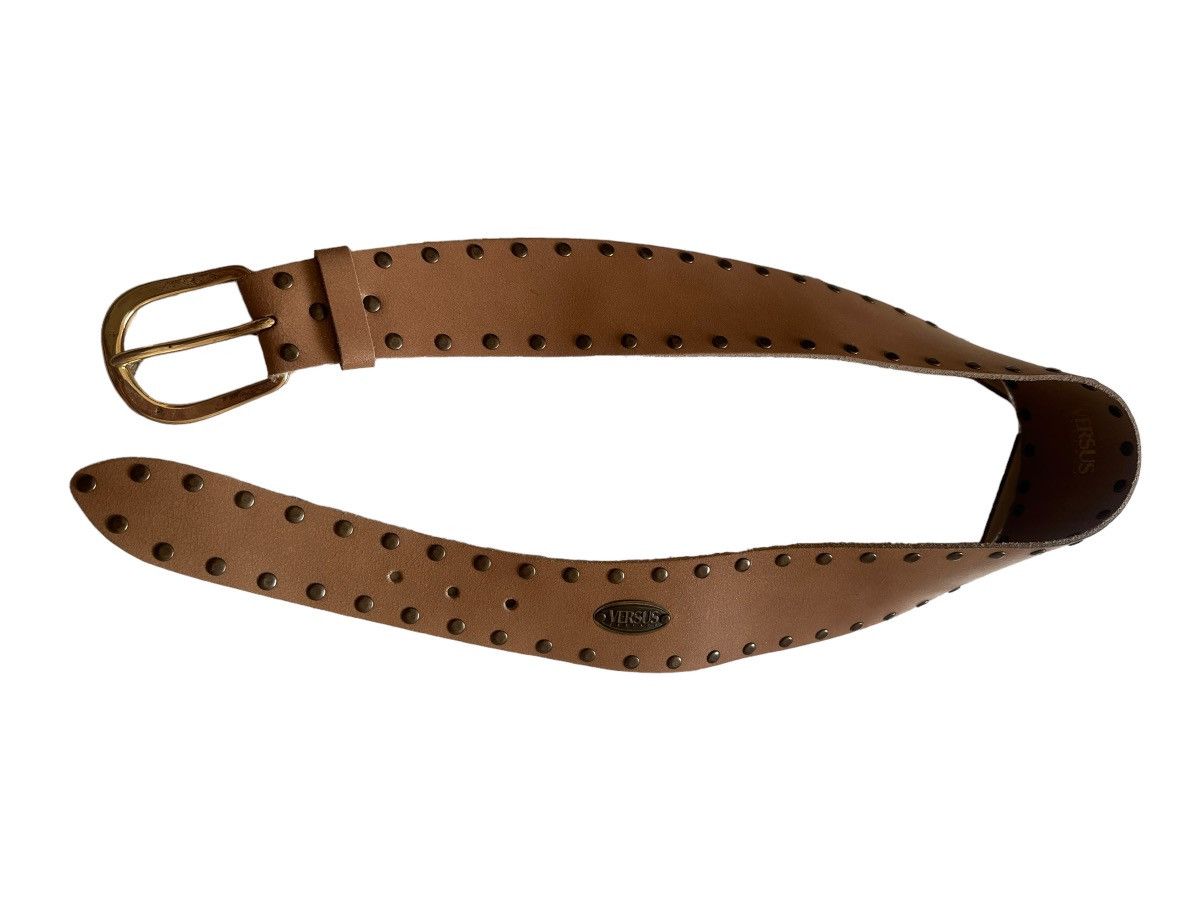 Genuine Leather × Versace × Versus Versace VERSUS VERSACE Leather Women Belt Size ONE SIZE - 4 Thumbnail