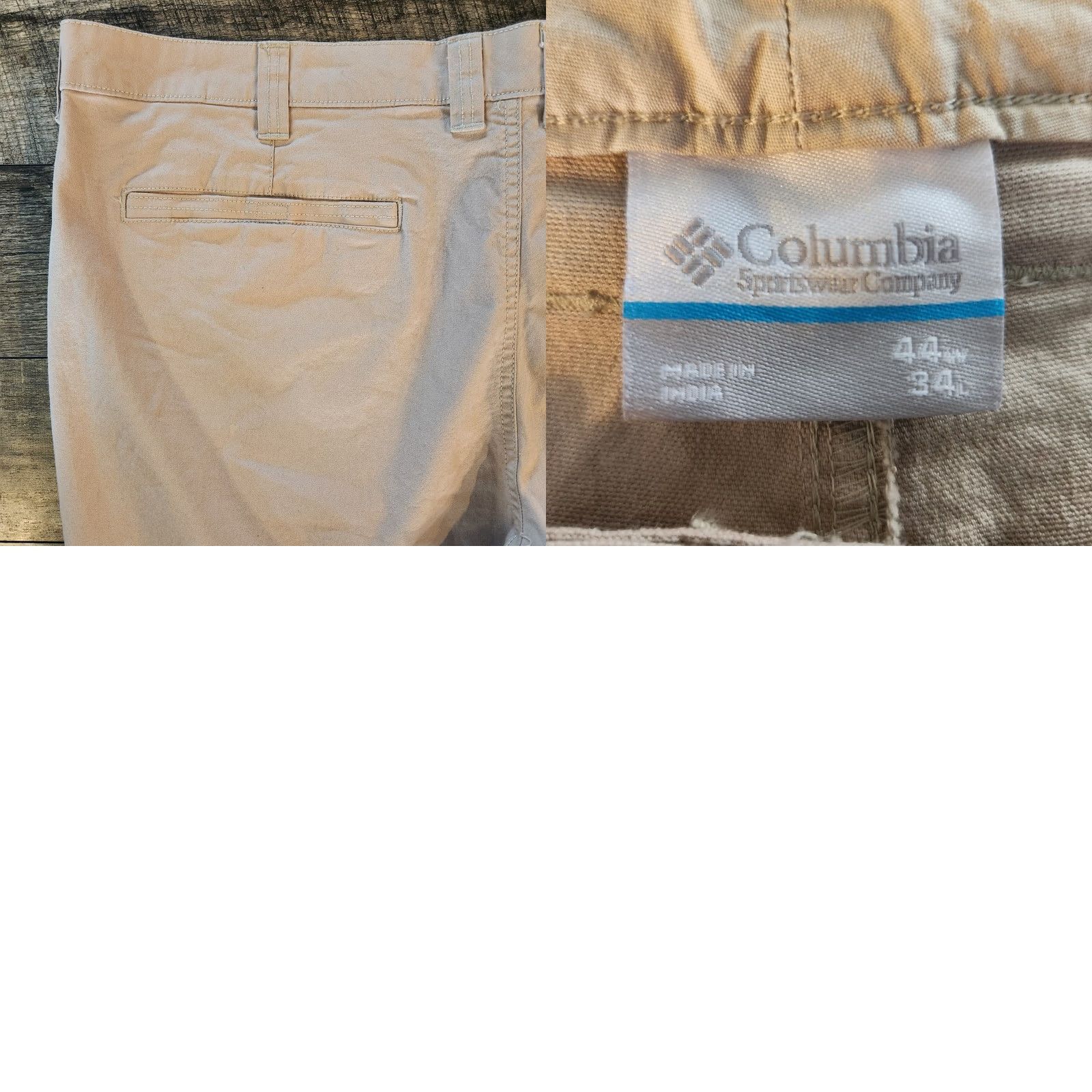 Vintage Columbia Mens Flex ROC Utility Pant 44x34 Khaki Tan Stretch Hiking Performance Cargo Pocket Straight 5-Pocket Mens Regular Size 44 Beige Spring Size US 44 / EU 60 - 9 Thumbnail
