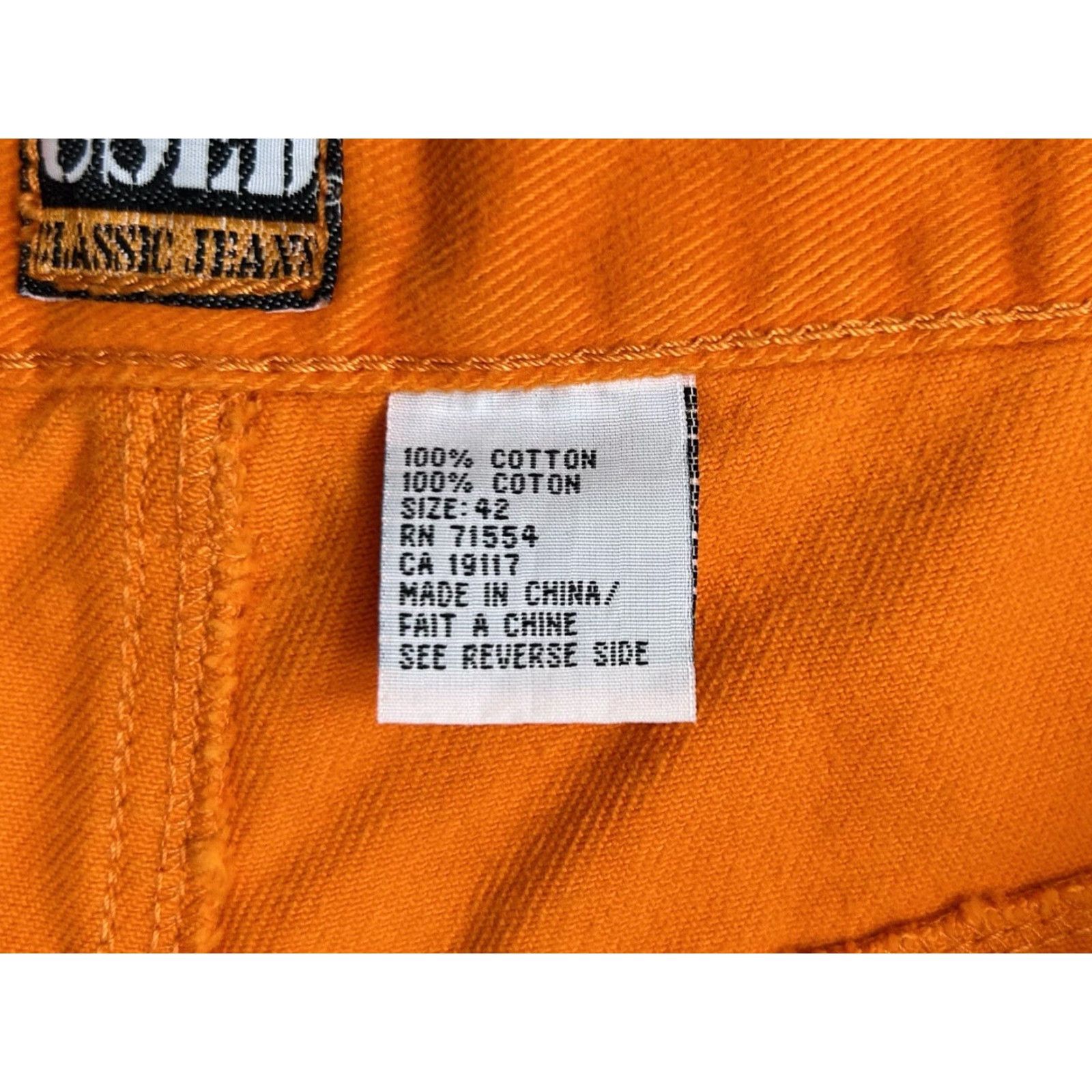 Vintage VINTAGE Get Used Jeans Mens 42 Orange 90s Deadstock NWT 33” Inseam Size US 42 / EU 58 - 6 Thumbnail