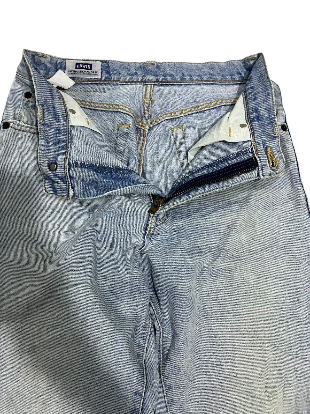 If Six Was Nine × Japanese Brand × Le Grande Bleu (L.G.B.) EDWIN 402 STRAIGHT CUT WASHED BLUE DENIM Size US 28 / EU 44 - 5 Thumbnail