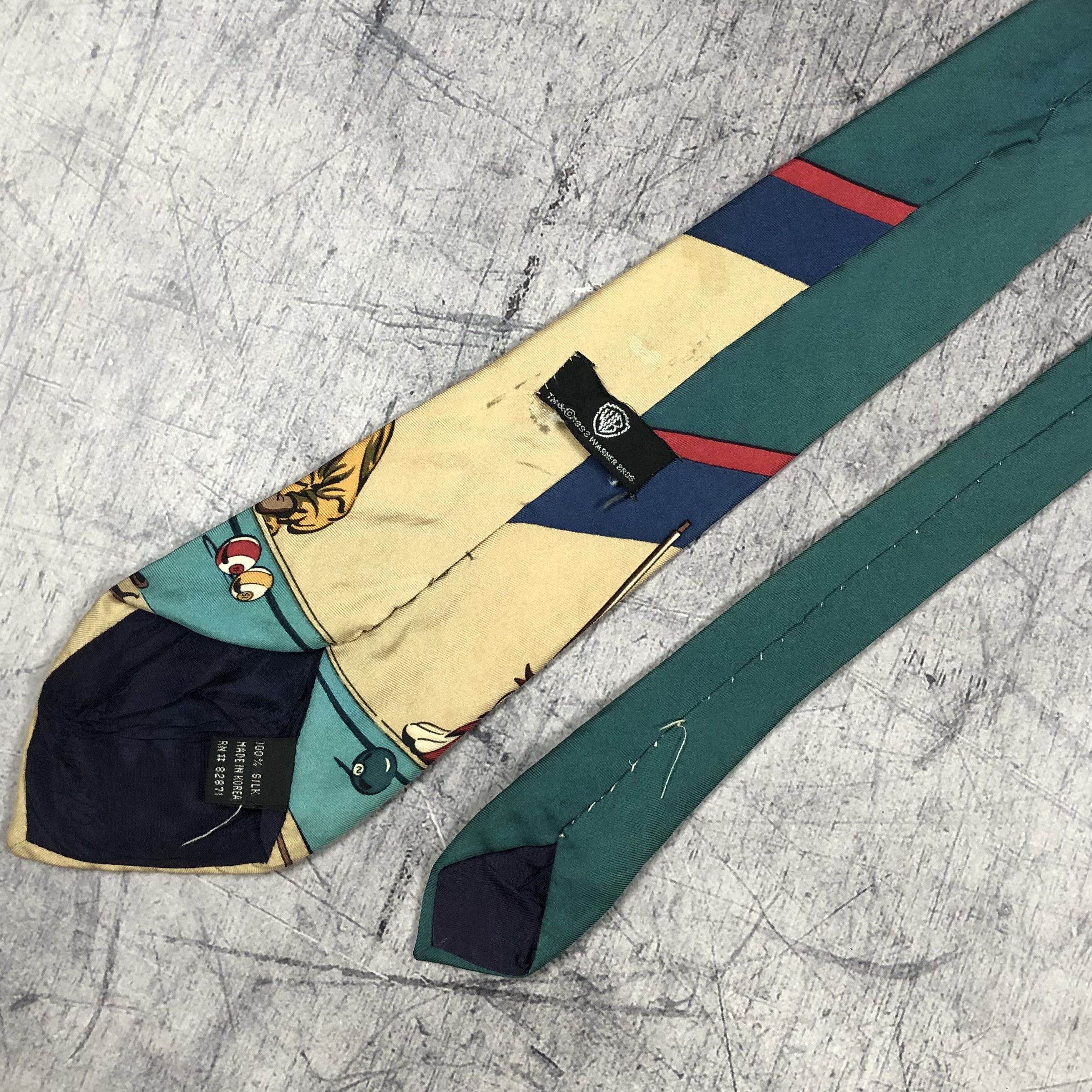 Warner Bros Vintage 1992 Warner Bros Billiards Looney Tunes Tie Size ONE SIZE - 7 Thumbnail