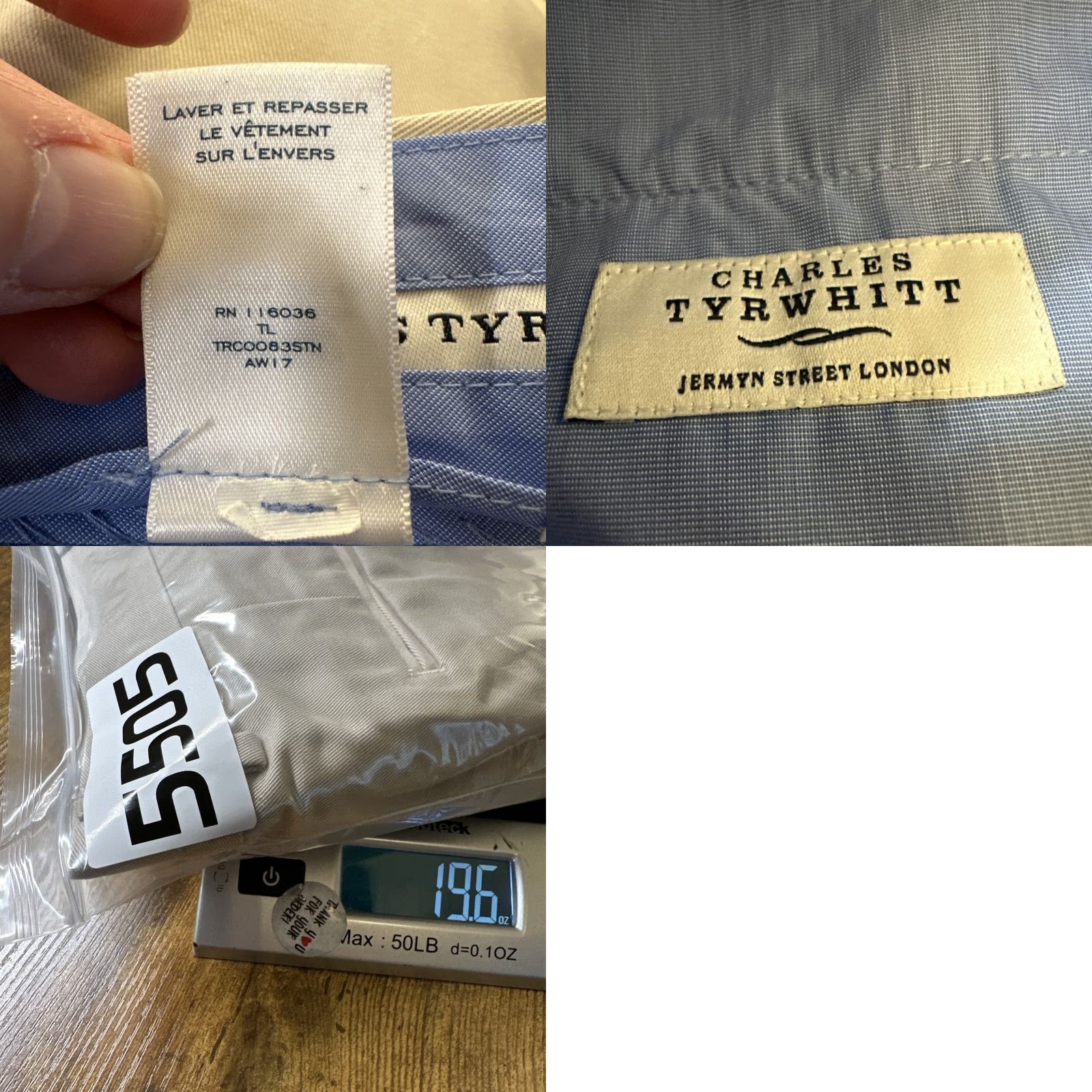 Charles Tyrwhitt Charles Tyrwhitt Pants Mens 36x34 Beige Straight Leg Flat Front Khakis Size US 36 / EU 52 - 8 Thumbnail