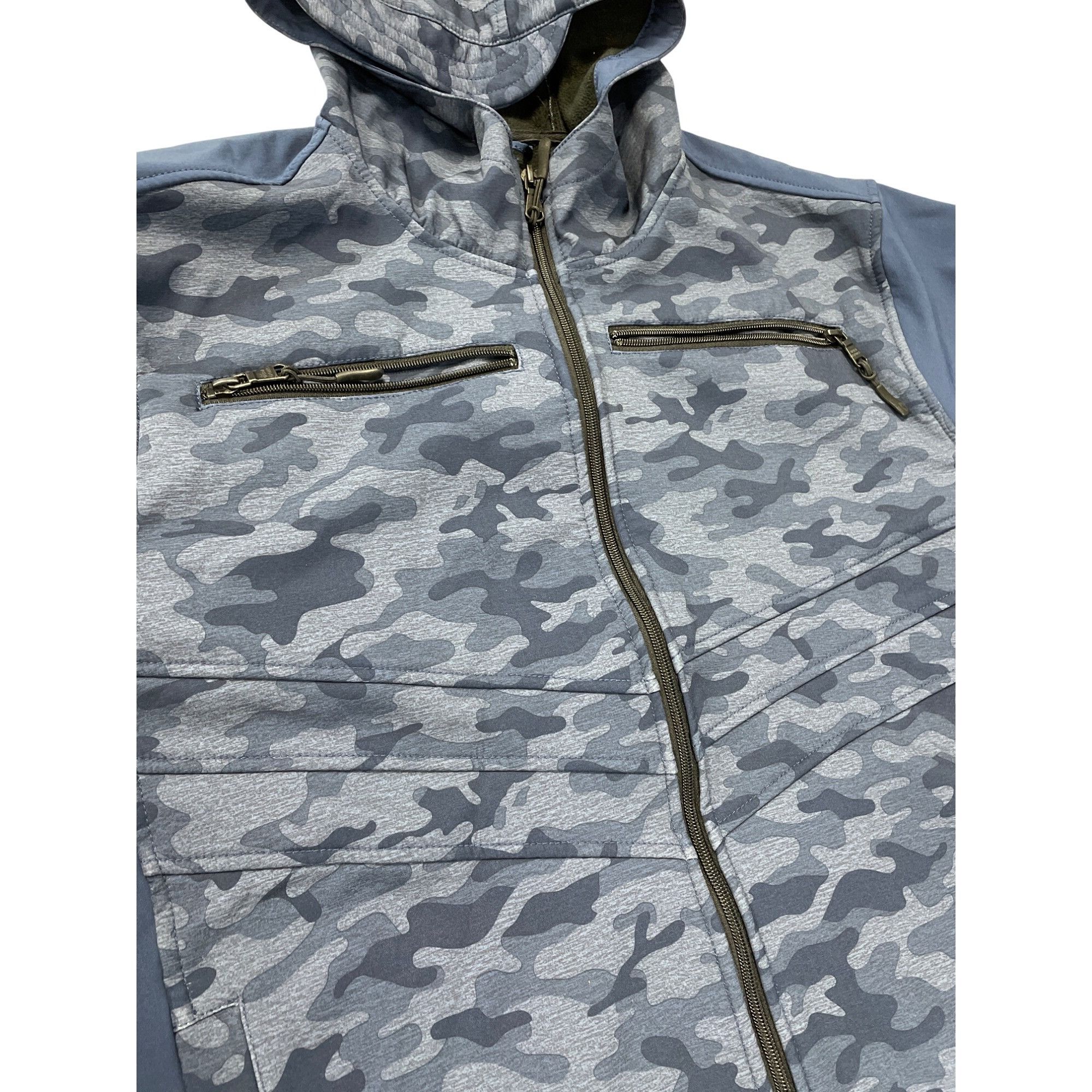 Urban Republic Urban Republic Mens Blue Camouflage Zip-Up Hooded Jacket Siz Size US XL / EU 56 / 4 - 8 Thumbnail