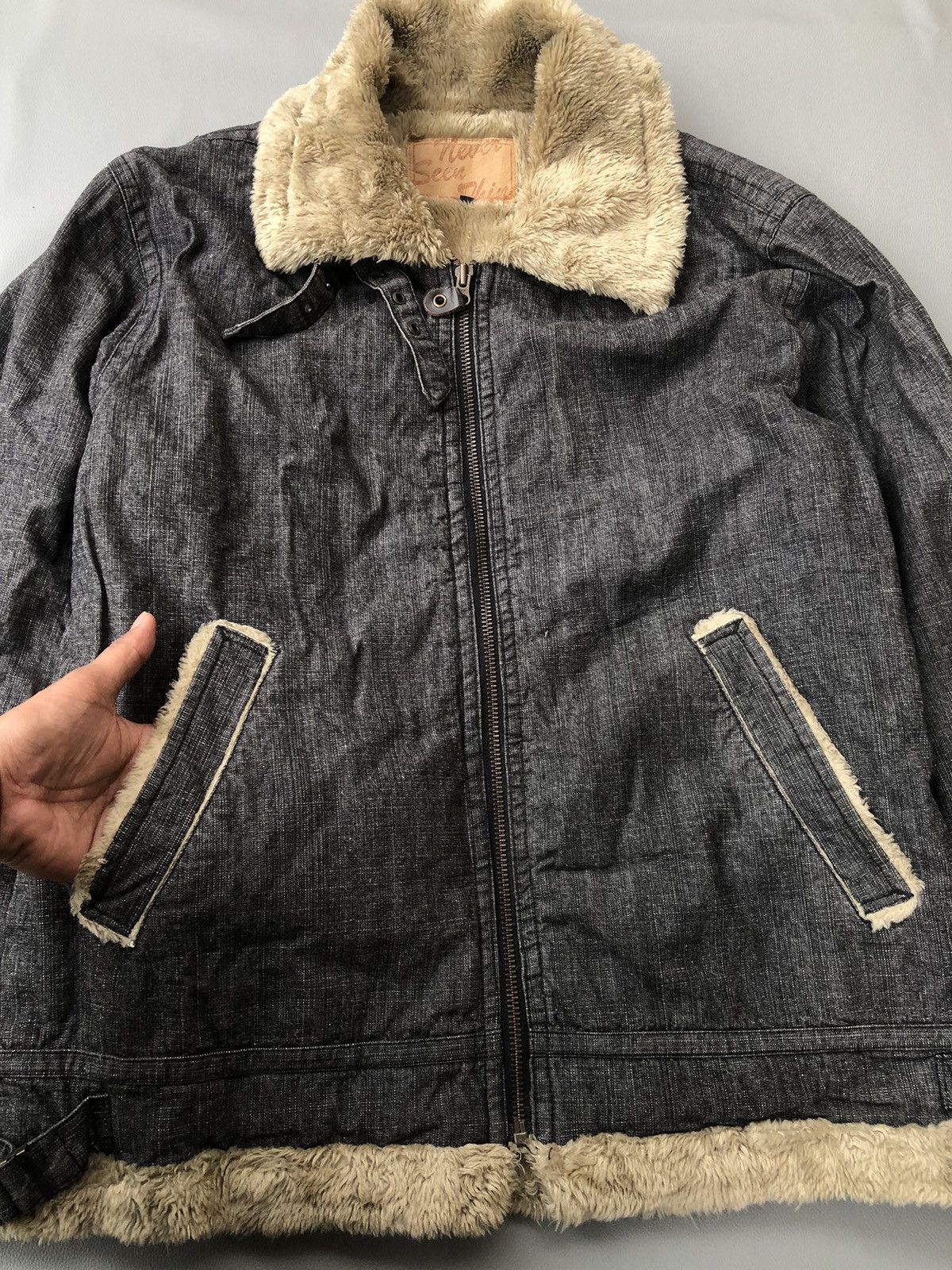 If Six Was Nine × Japanese Brand × KMRii Japanese Fur Jacket Never Seen Thing LGB Style Size US L / EU 52-54 / 3 - 5 Thumbnail