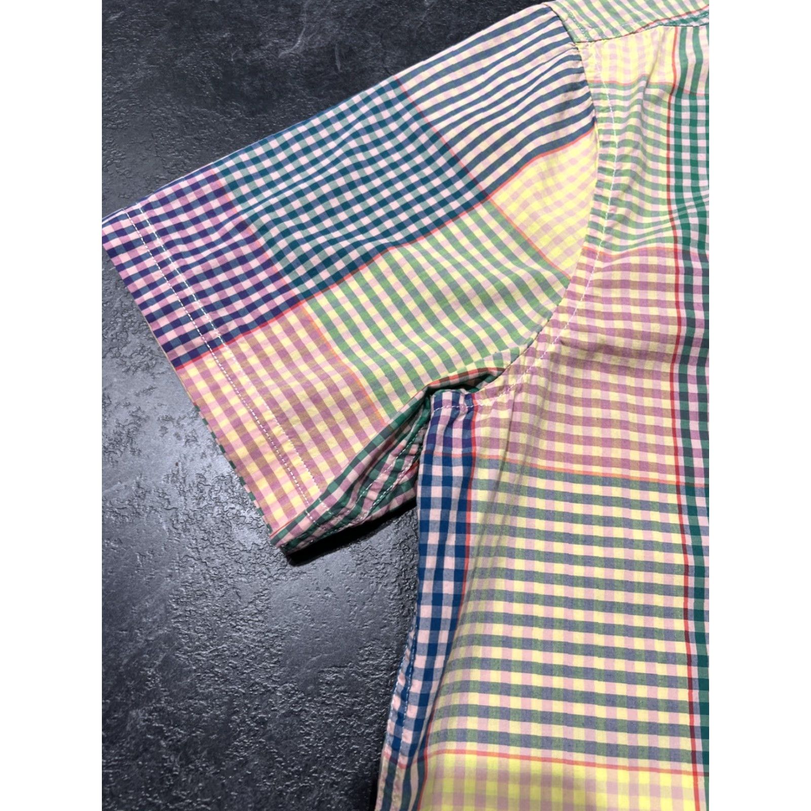 Scotch & Soda SCOTCH & SODA Shirt Button-Up Plaid Short Sleeve XL Men Multicolor Cotton Blend Casual Casualwear 90s Beach Colorful Patterned Shirt Mens XL Size US XL / EU 56 / 4 - 7 Thumbnail