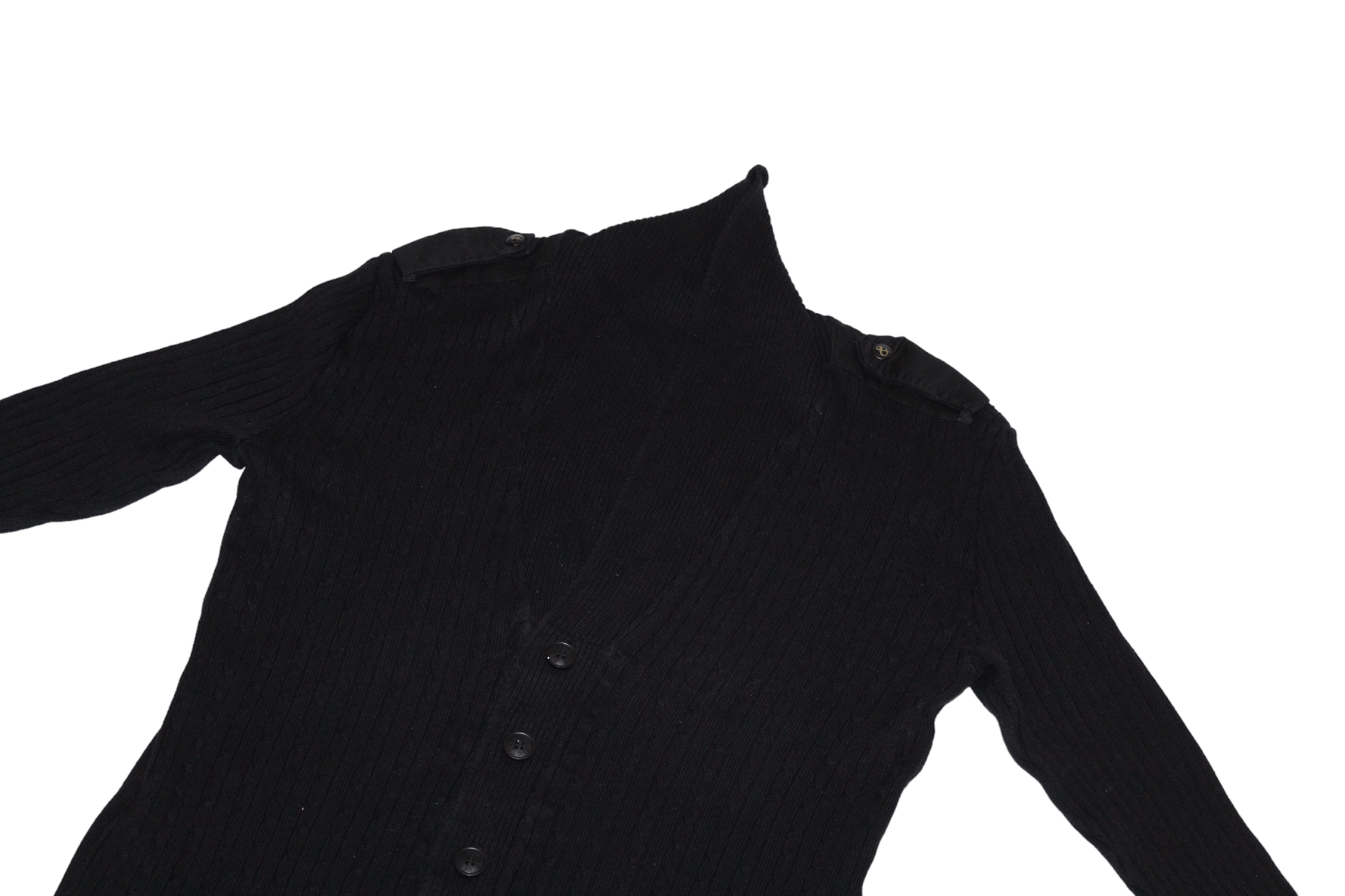 Dolce & Gabbana Dolce & Gabbana Cable Knit Acrylic Viscose Shawl Cardigan Size US L / EU 52-54 / 3 - 4 Thumbnail