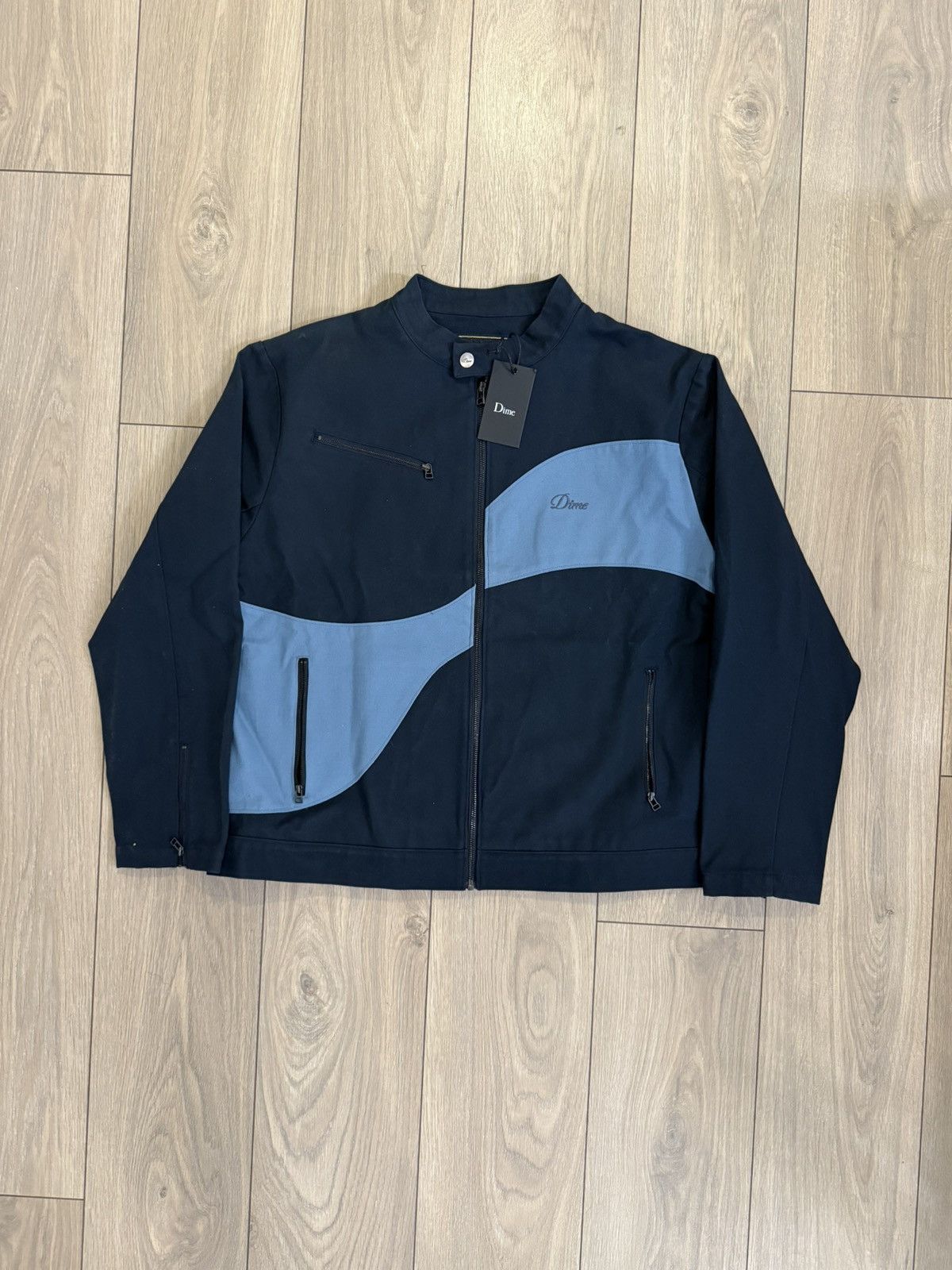 Dime Brand New Dime Navy and Blue Moto Jacket Size US XL / EU 56 / 4 - 1 Thumbnail