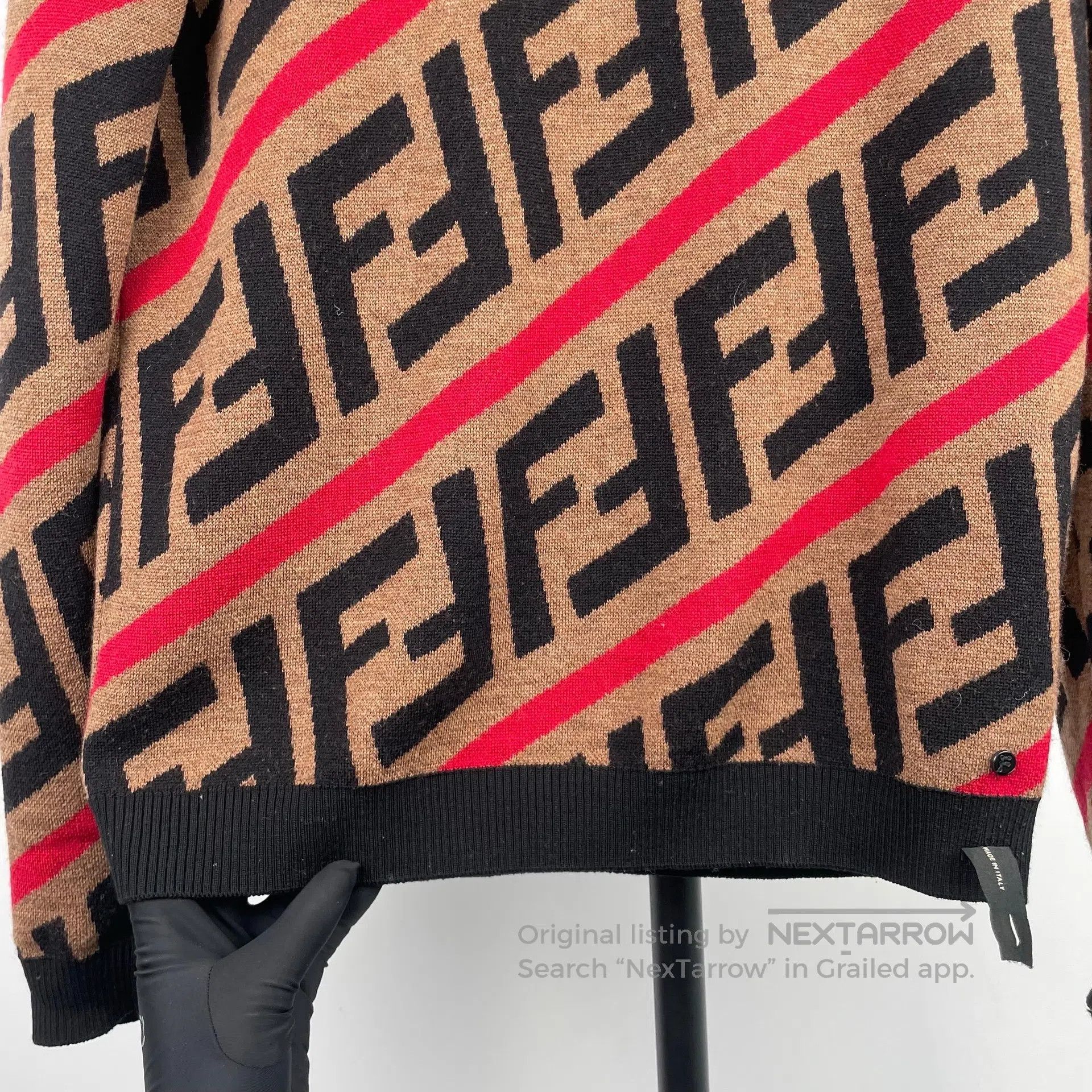 Fendi FENDI Black logo cotton hoodie size 46 with color block| Size US S / EU 44-46 / 1 - 4 Thumbnail