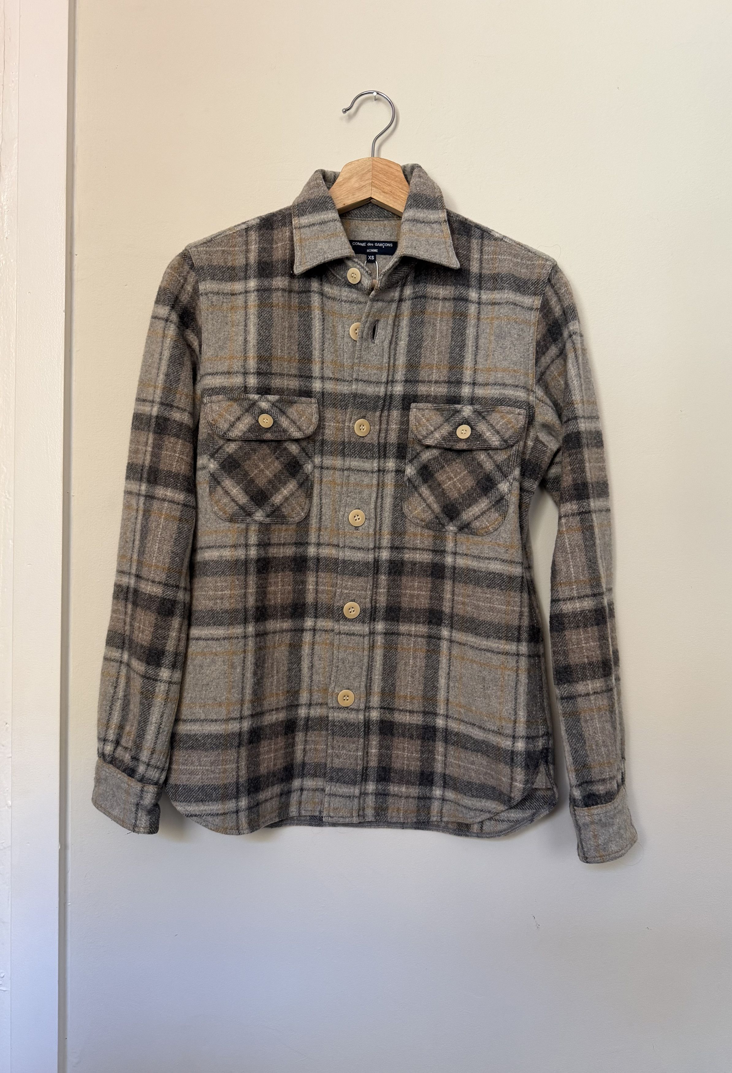 Comme des Garcons Homme Comme des Garçons Wool Melton Shirt 2012 Size US XS / EU 42 / 0 - 1 Thumbnail