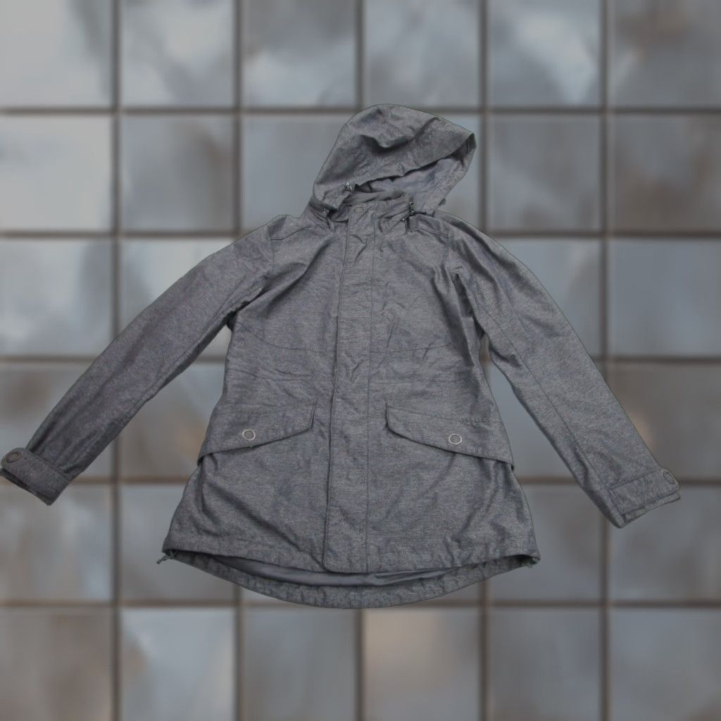 Vintage REI Jacket Womens Medium Gray Hooded Softshell Parka Full Zip Pockets Outdoor Size M / US 6-8 / IT 42-44 - 1 Thumbnail