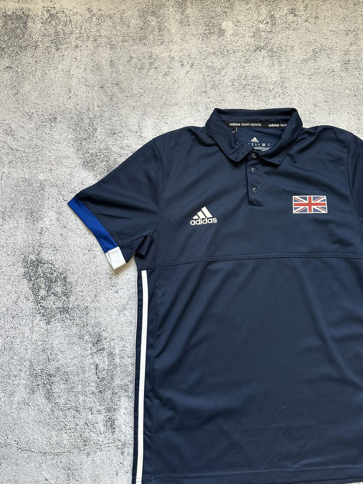 Adidas Great Britain Adidas 2017 T-shirt Big Logo Blue Fit Size US M / EU 48-50 / 2 - 3 Thumbnail