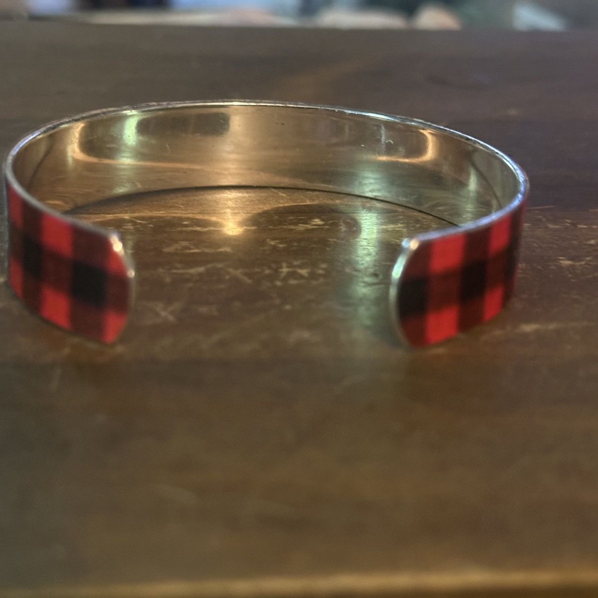 Other Red buffalo check bangle cuff bracelet Size ONE SIZE - 4 Thumbnail