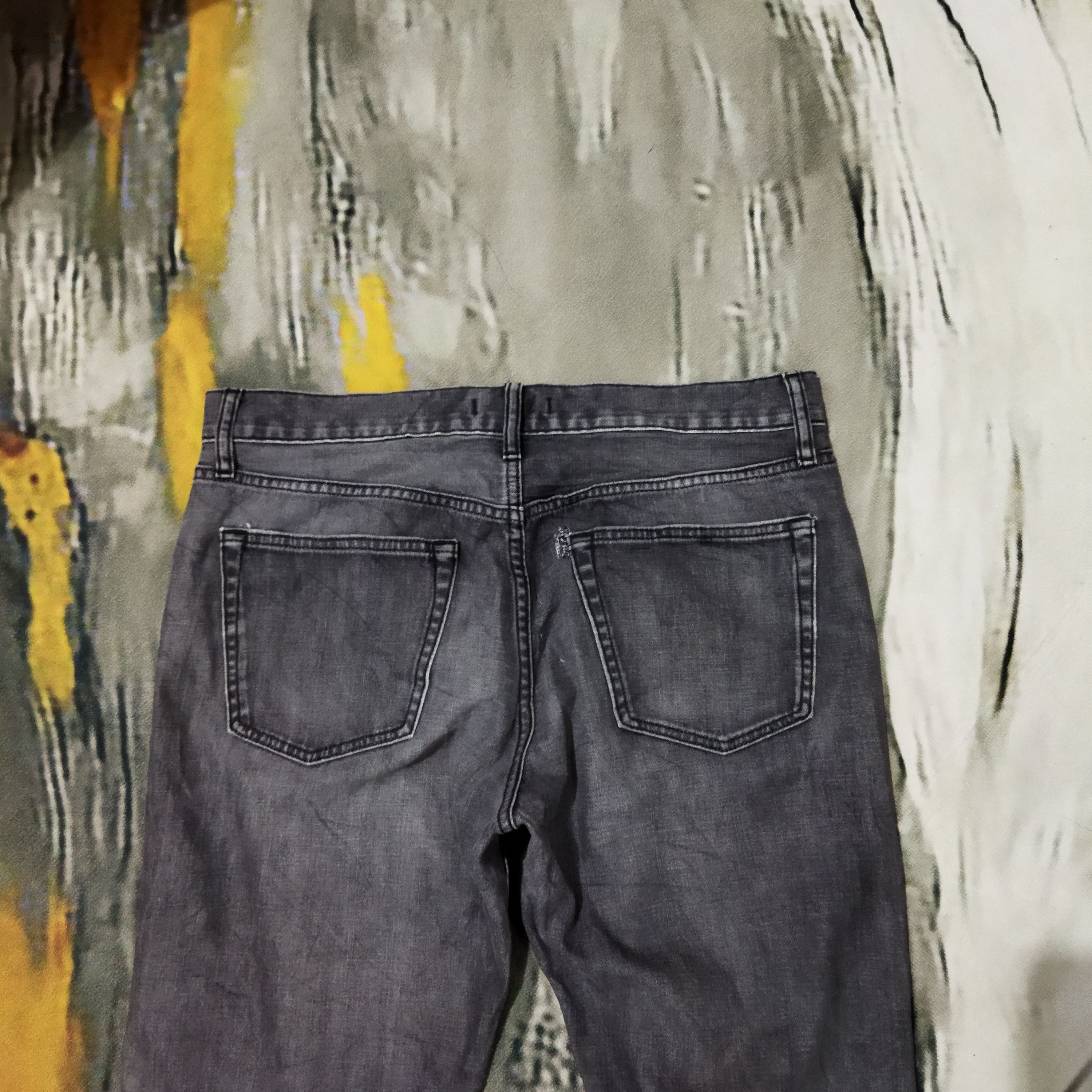 Japanese Brand × Uniqlo VINTAGE JAPANESE FADED BLACK JEANS PANTS Size US 33 - 8 Thumbnail