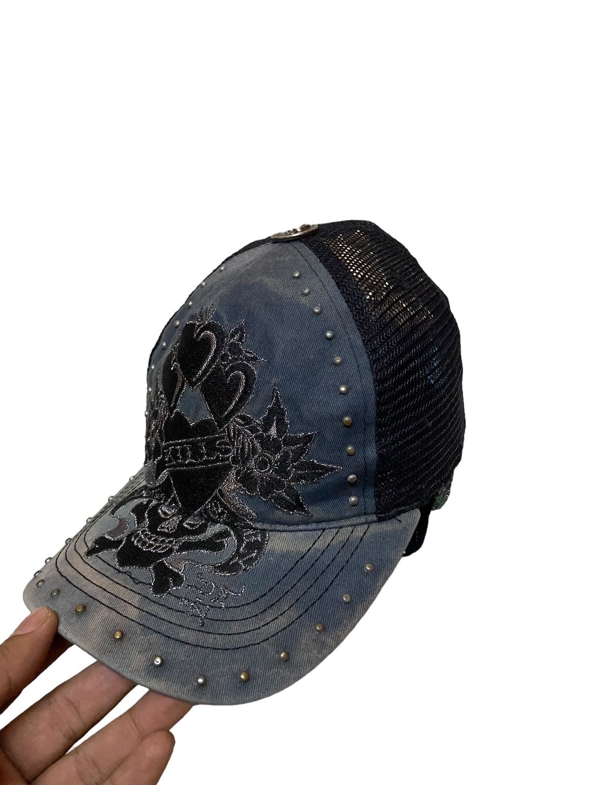 Ed Hardy × Japanese Brand Sun faded ed hardy emboidery skulls design hat Size ONE SIZE - 2 Thumbnail