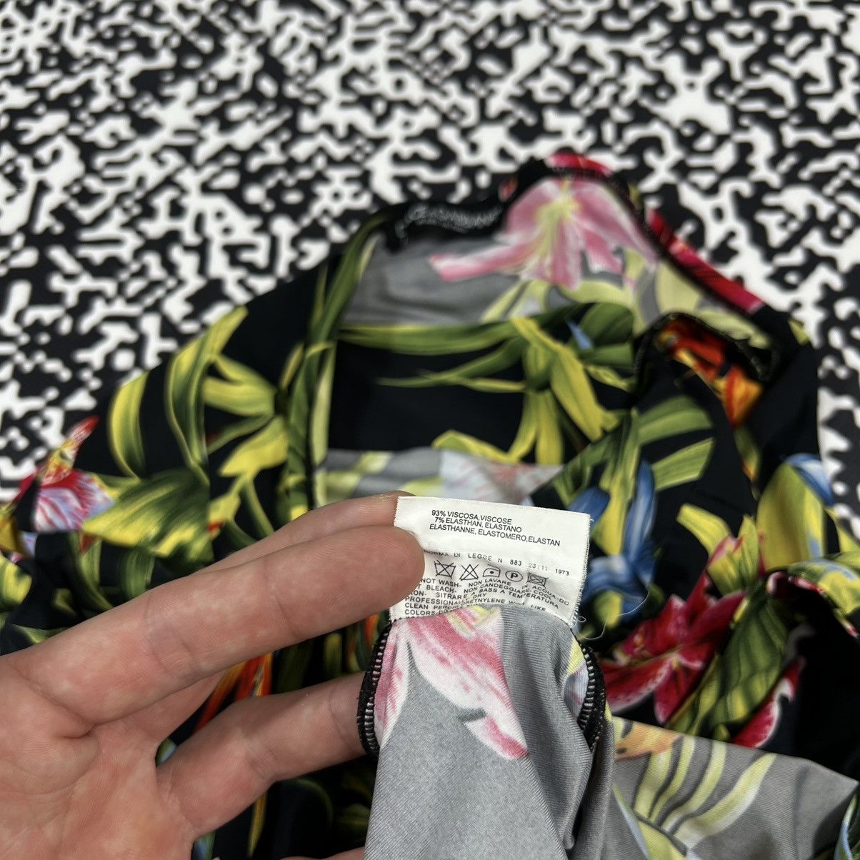 Dolce & Gabbana Vintage 00s Dolce Gabbana Summer Floral Y2K Style Midi Dress Size S / US 4 / IT 40 - 16 Thumbnail