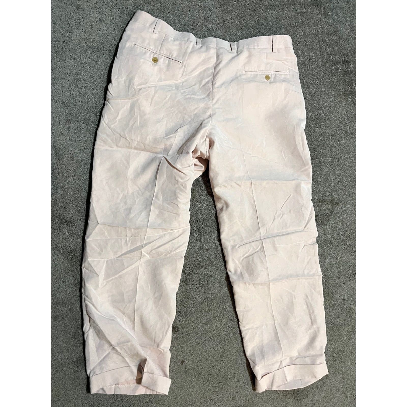 Ralph Lauren Lauren Ralph Lauren Dress Pants Cuffed Pleated Front 38x30 Pink Polyester Modal Slim Regular Men’s Pants Vintage: No (adjusted within rules) Size US 38 / EU 54 - 3 Thumbnail