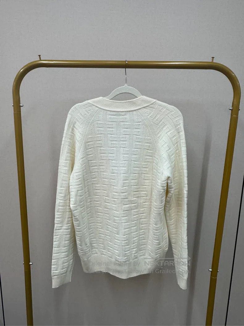 Hermes Hermes Classic Dark Pattern Knit Cardigan Size XXS / US 00 / IT 34 - 2 Thumbnail