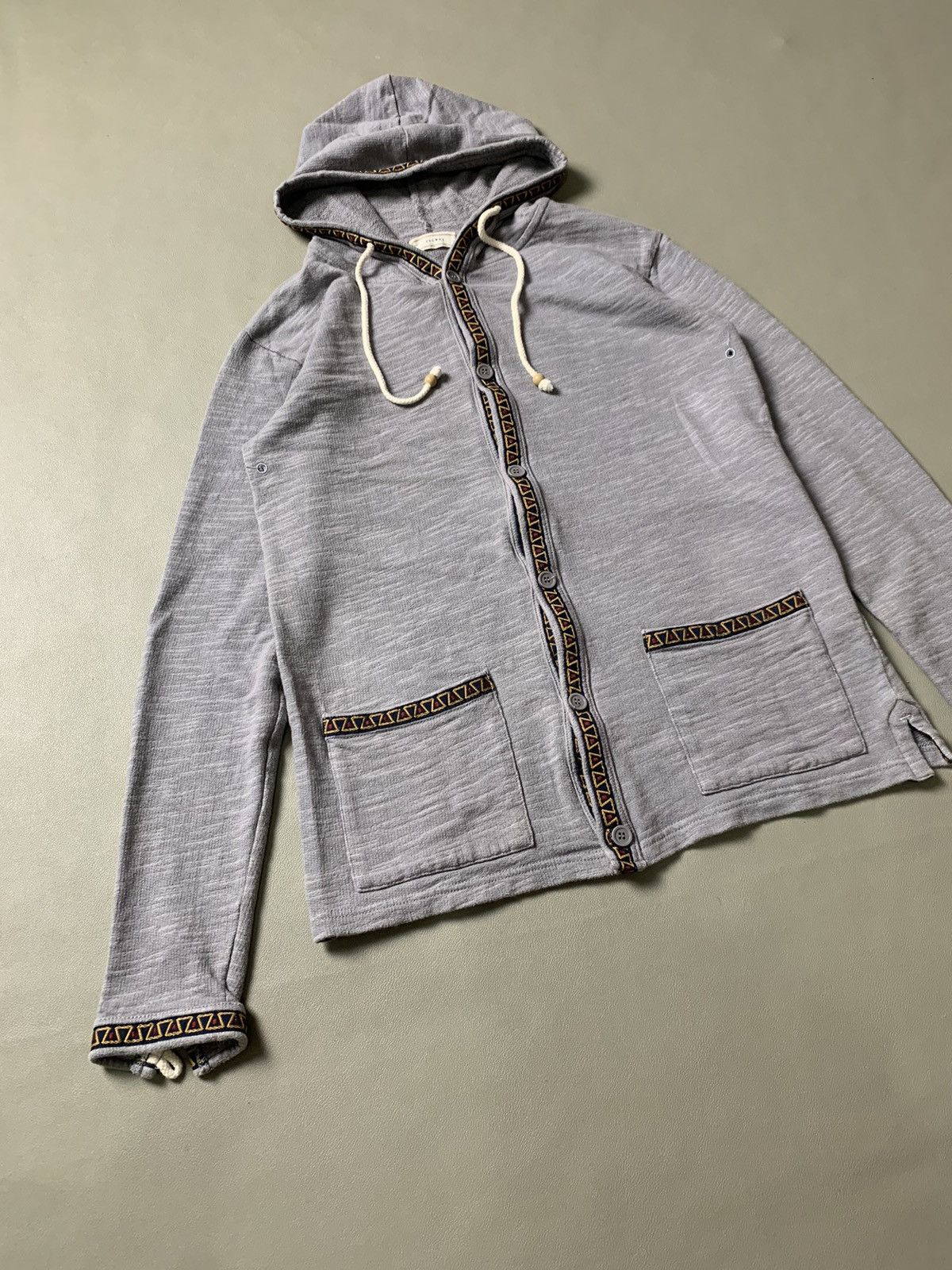 If Six Was Nine × Japanese Brand × Le Grande Bleu (L.G.B.) Browny Double Pocket Button Hoodie Size US M / EU 48-50 / 2 - 3 Thumbnail