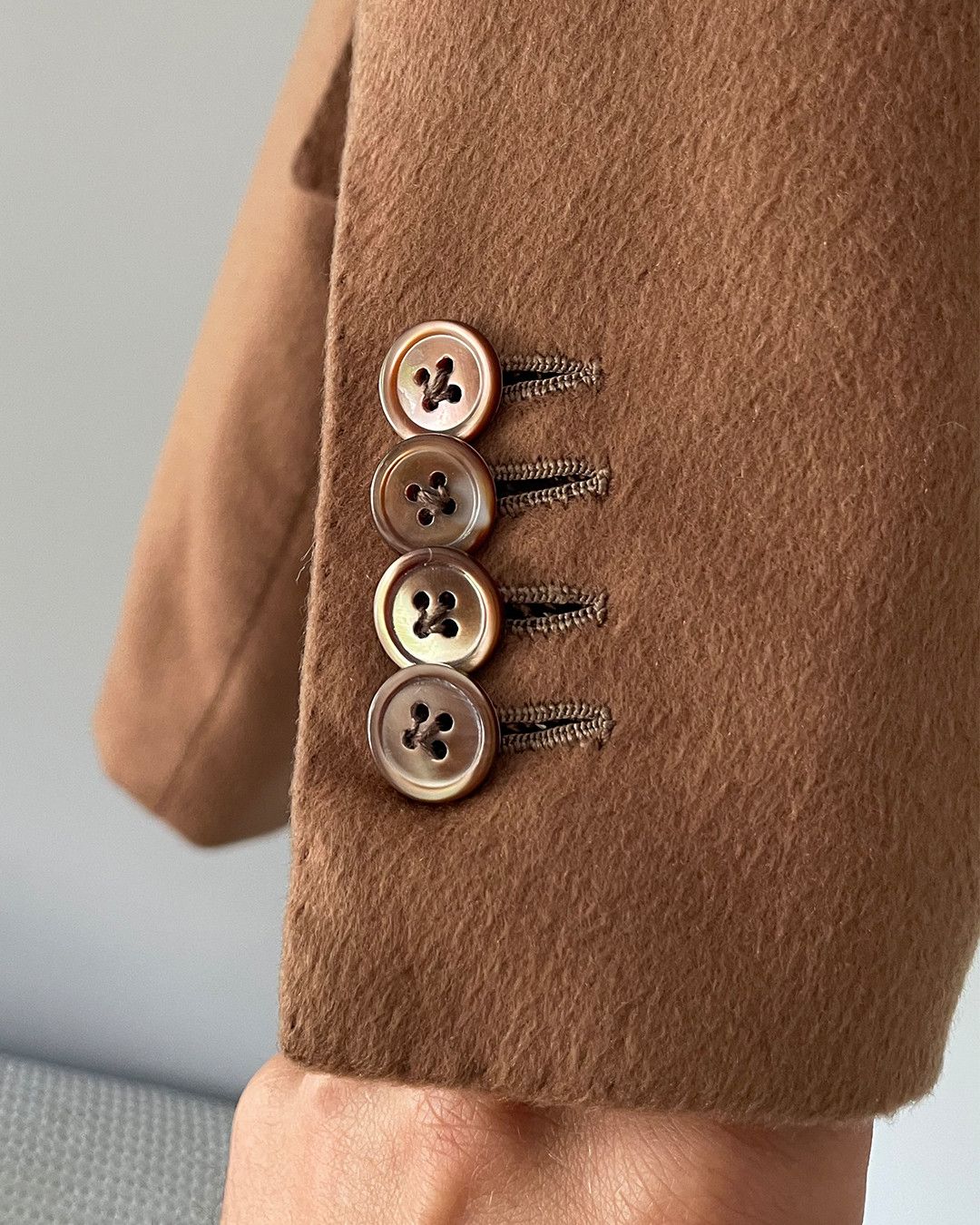 Luigi Borrelli Luigi Borrelli Nerano Brown Cashmere Suit Jacket Size 52R - 6 Thumbnail