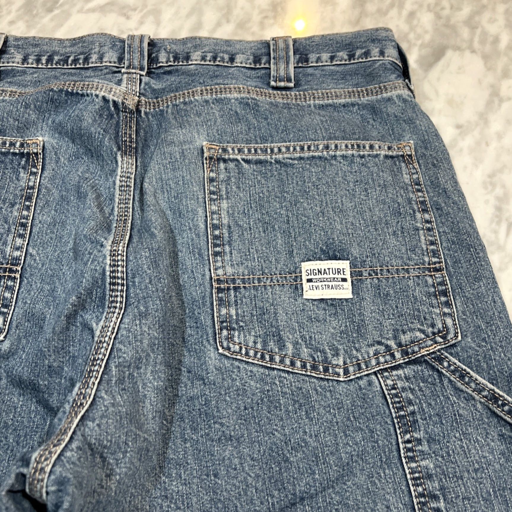 Levi's Levi Strauss Signature Carpenter Jeans Mens W38 L30 Blue Cotton Workwear Jeans 5-Pocket Design Regular WC? Size US 38 / EU 54 - 5 Thumbnail