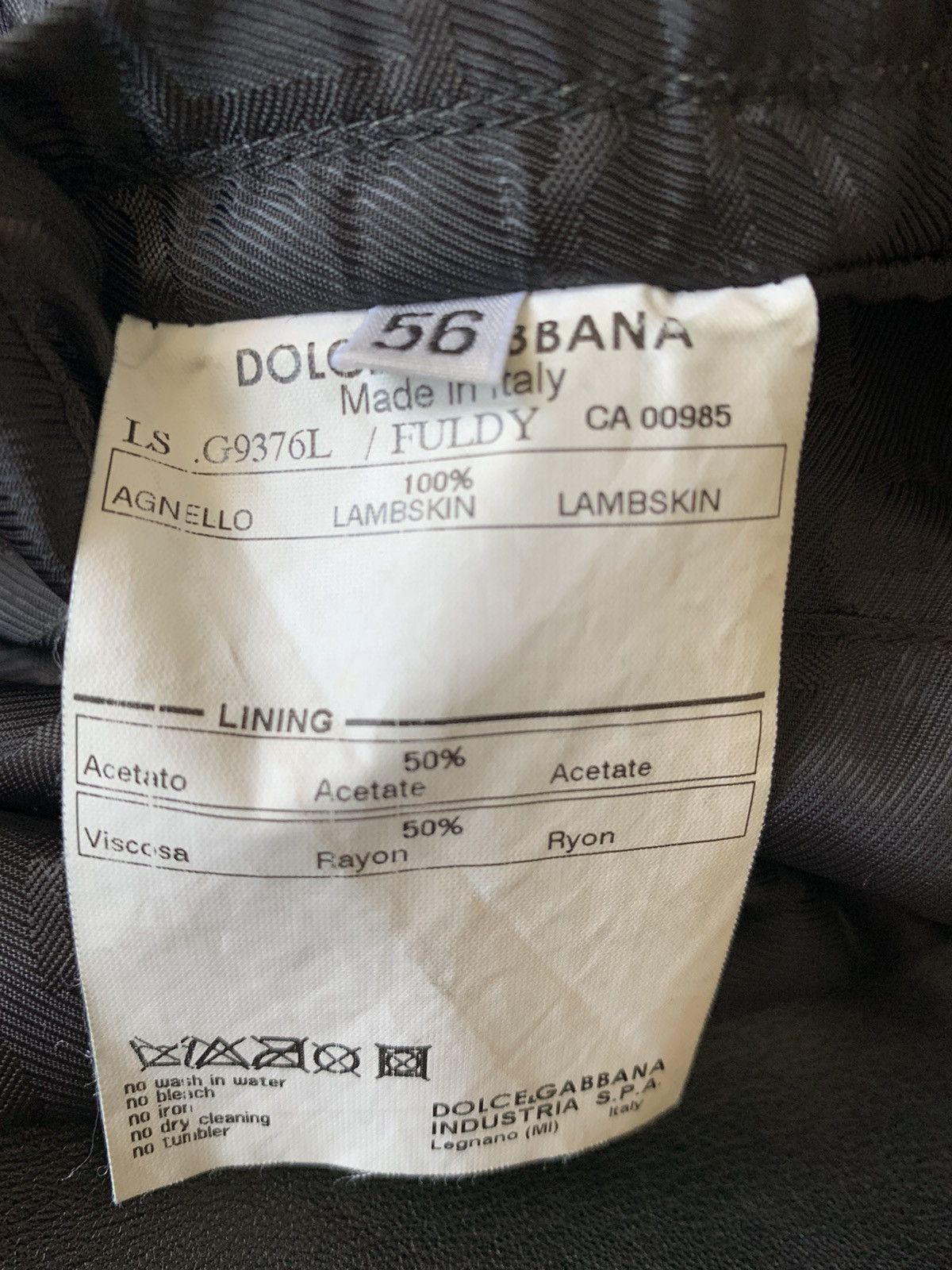 Dolce & Gabbana Jacket leather for men Dolce &Gabbana Size US XL / EU 56 / 4 - 4 Thumbnail